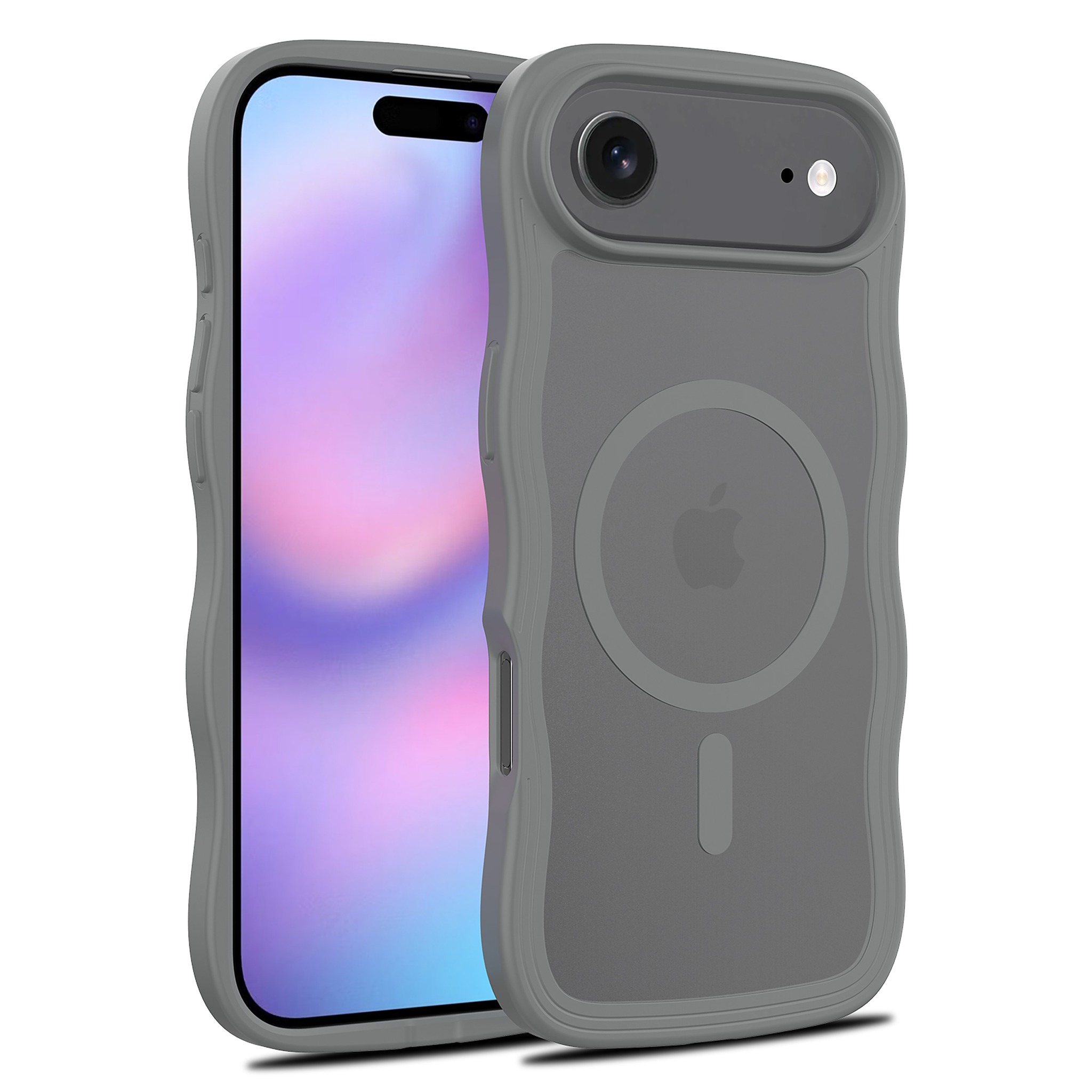SendaFit Wavy Matte Two-in-One MagSafe Case for iPhone 17 Air - Dark Gray