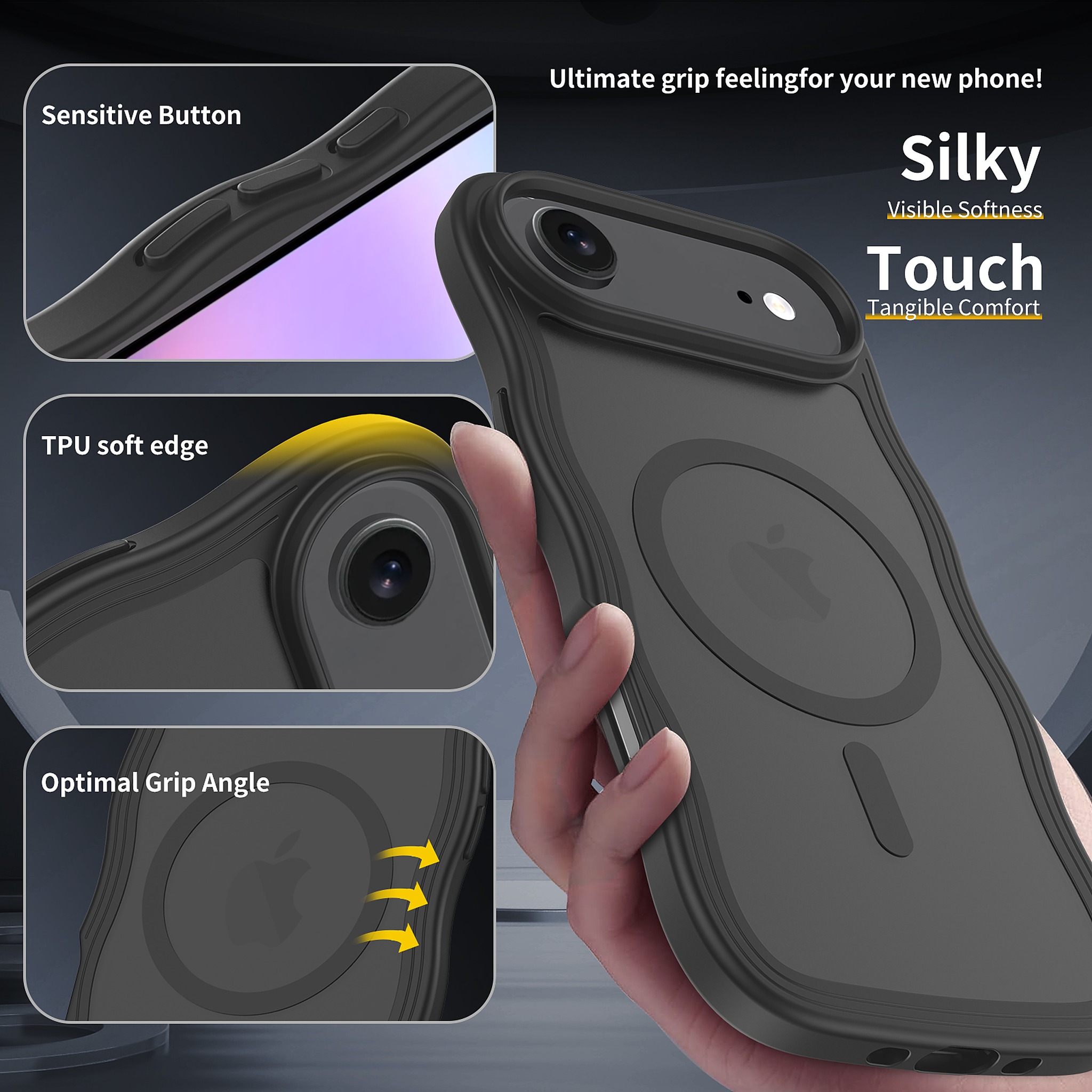 SendaFit Wavy Matte Two-in-One MagSafe Case for iPhone 17 Air detail 17