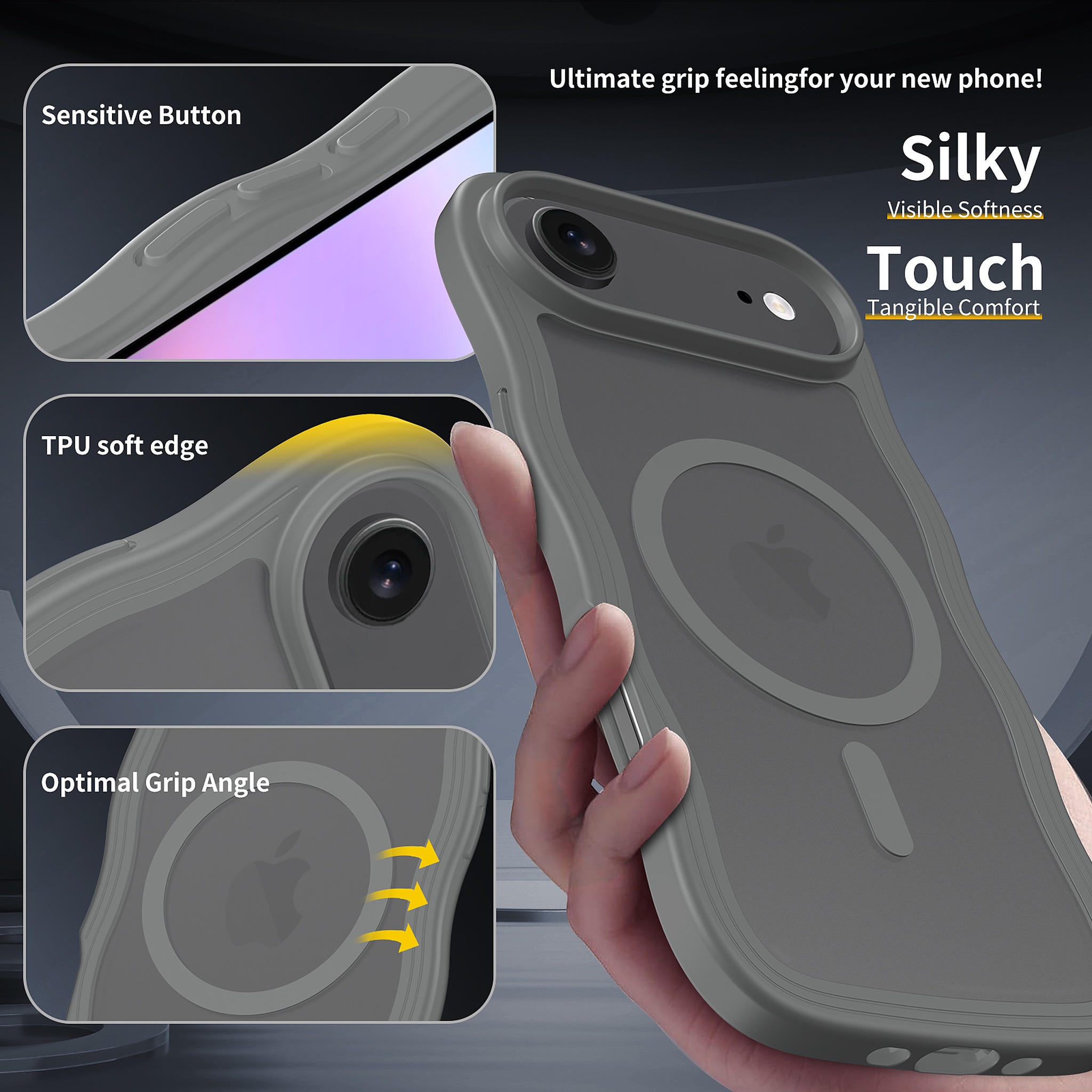 SendaFit Wavy Matte Two-in-One MagSafe Case for iPhone 17 Air detail 5