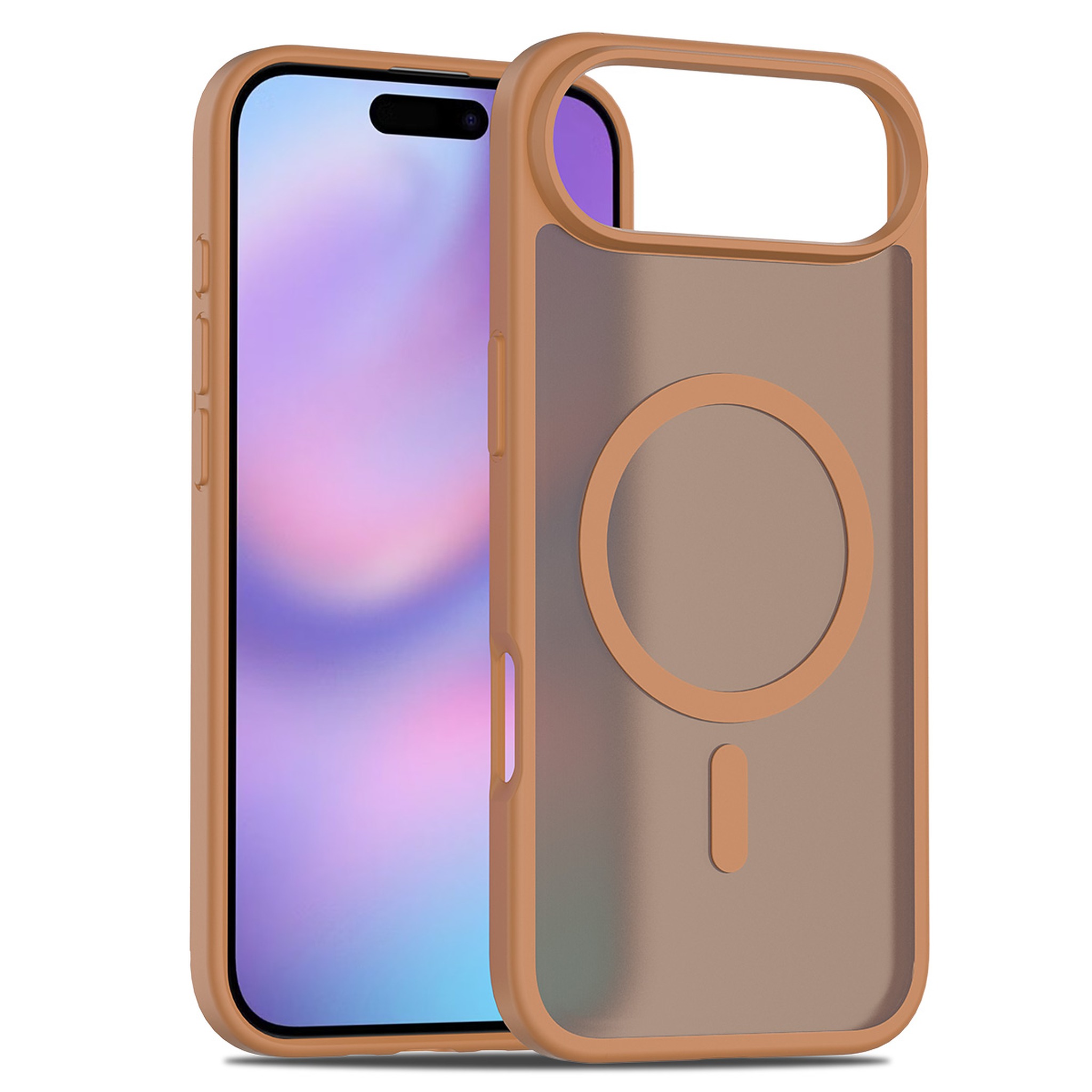 SendaFit Matte Skin-Feel Two-in-One MagSafe Case for iPhone 17 Air - Coffee Brown
