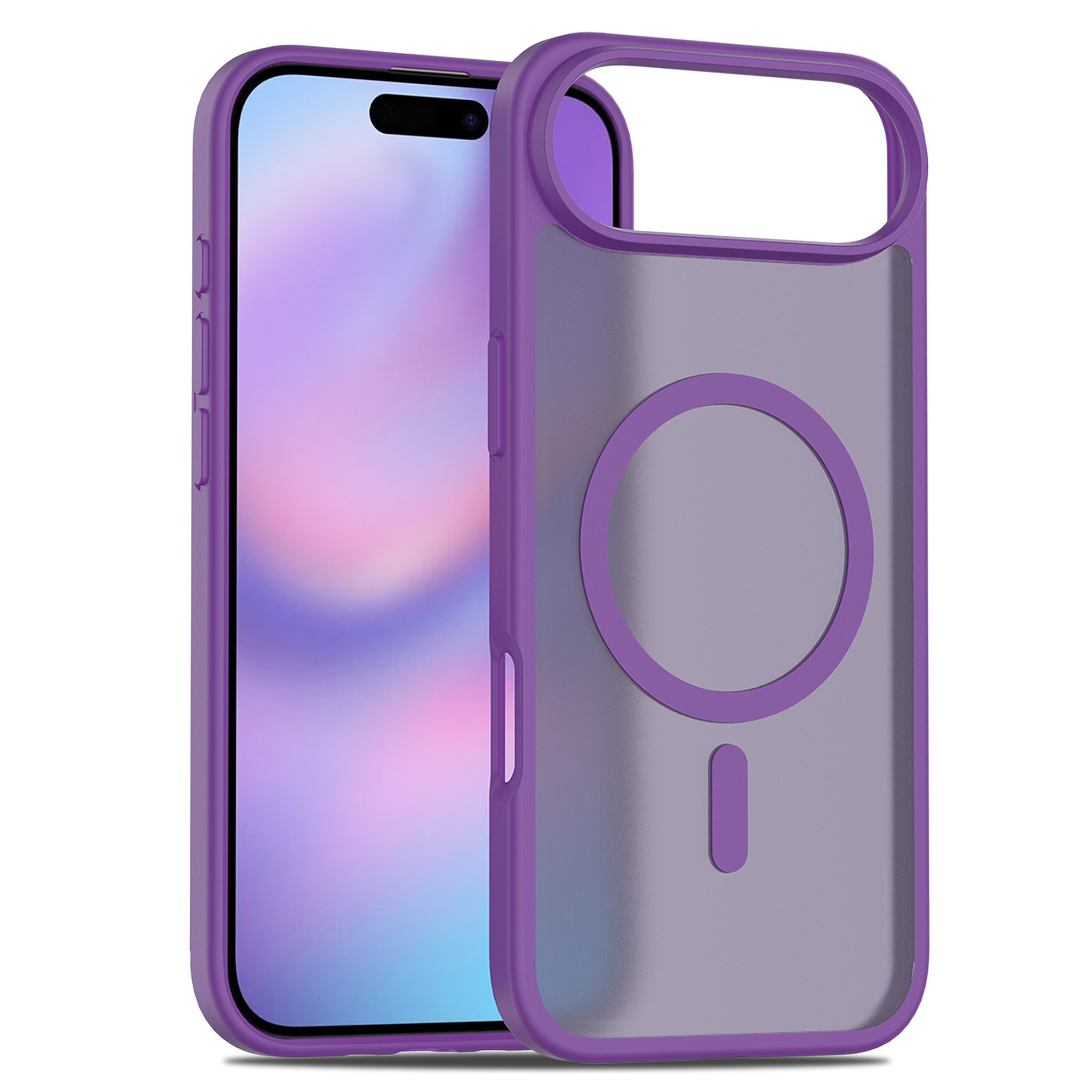 SendaFit Matte Skin-Feel Two-in-One MagSafe Case for iPhone 17 Air - Deep Purple