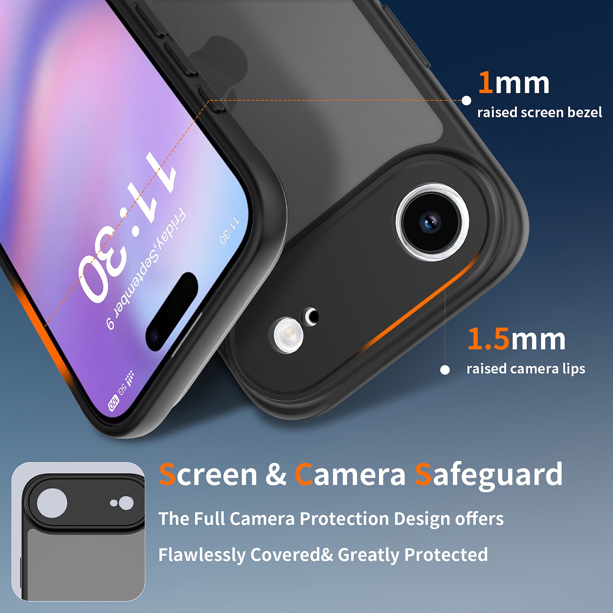 SendaFit Precise-Cutout Matte Skin-Feel Case for iPhone 17 Air detail 7