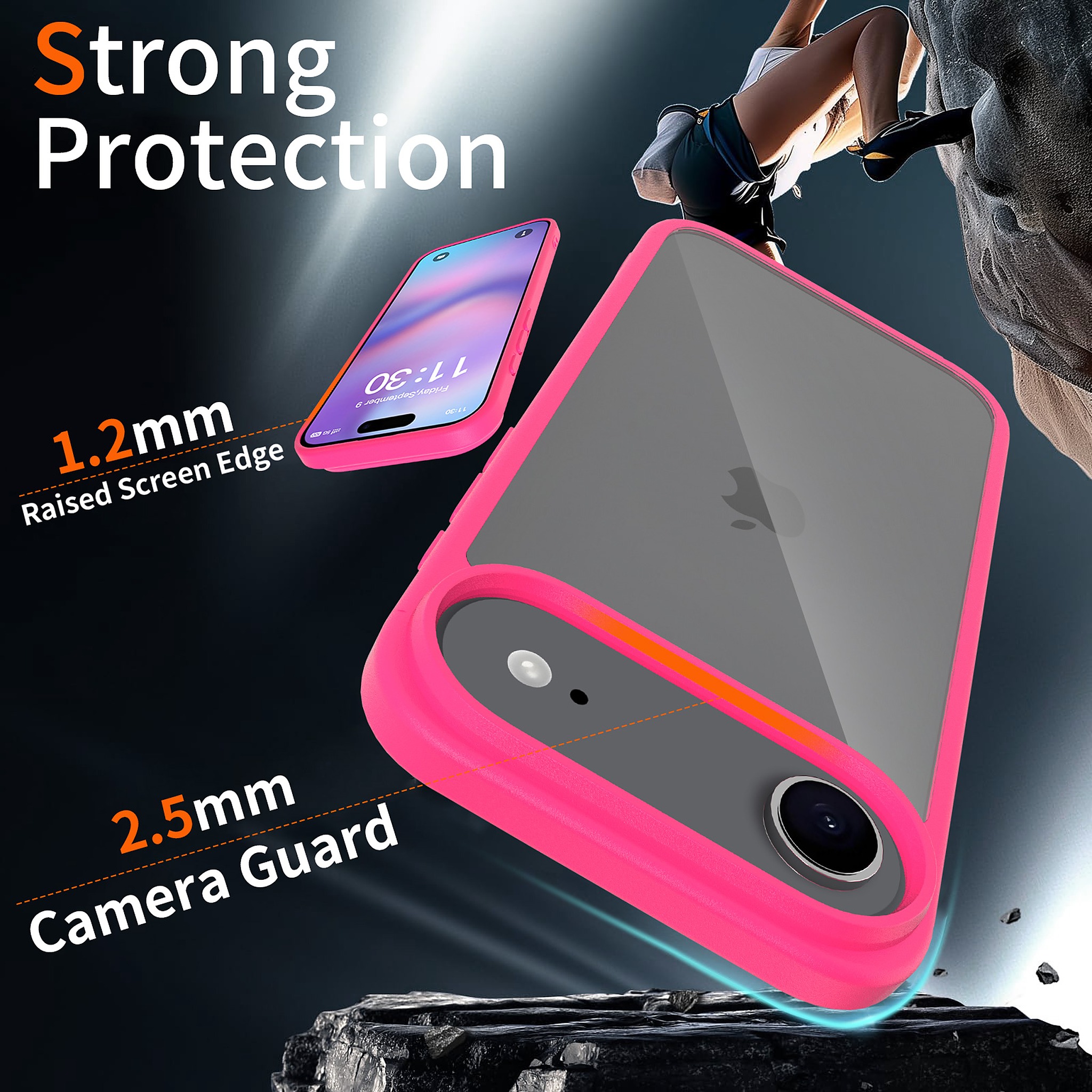 SendaFit Clear Two-in-One Camera-Button Case for iPhone 17 Air detail 2