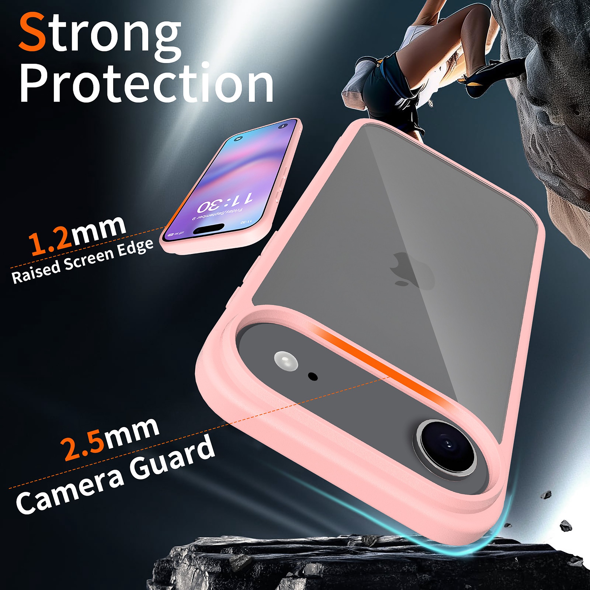 SendaFit Clear Two-in-One Camera-Button Case for iPhone 17 Air detail 3