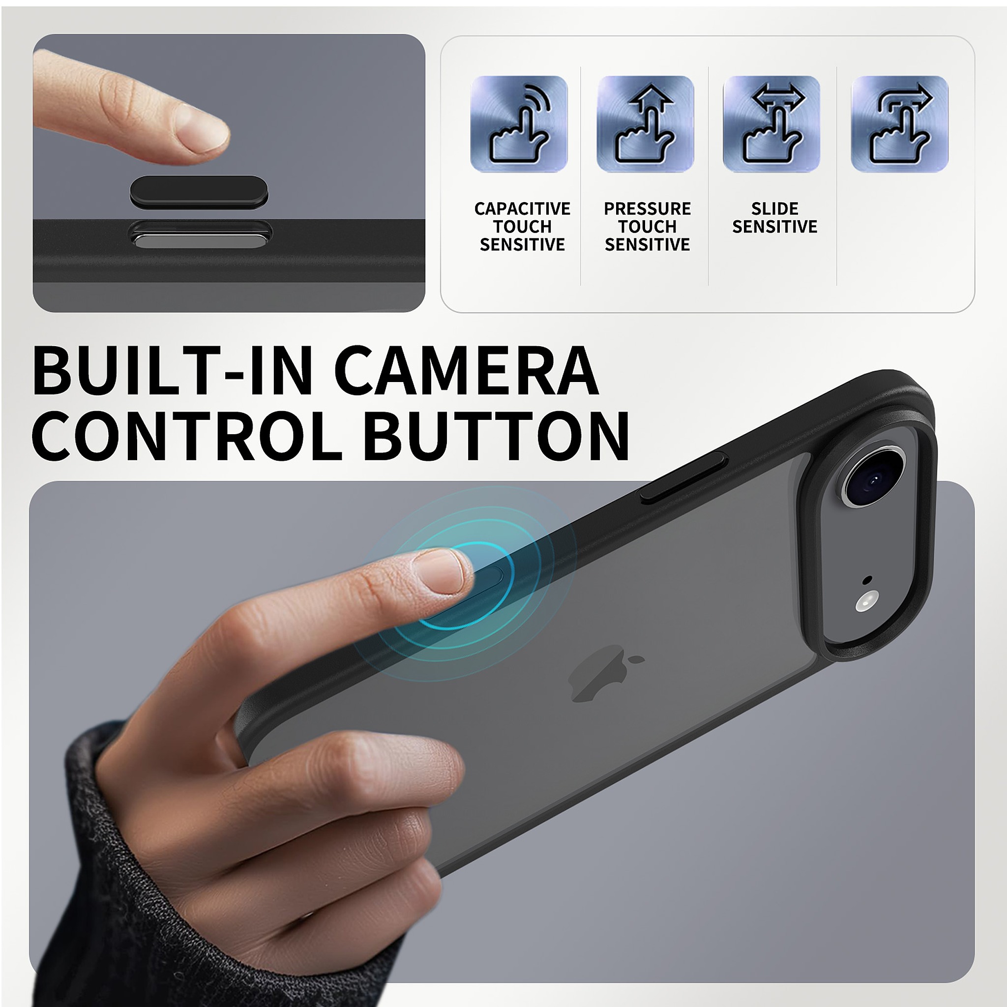 SendaFit Clear Two-in-One Camera-Button Case for iPhone 17 Air detail 35