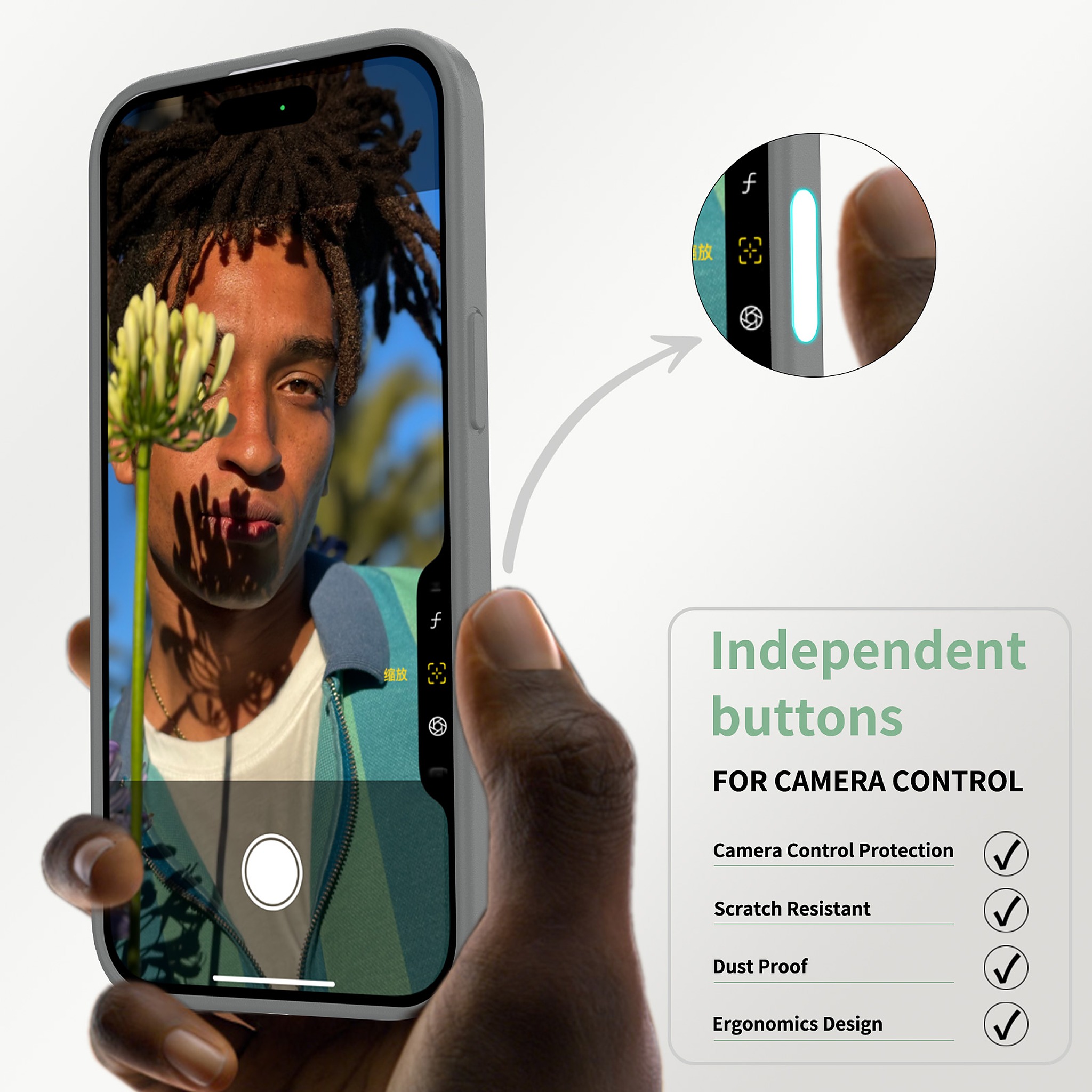 SendaFit Clear Two-in-One Camera-Button Case for iPhone 17 Air detail 36