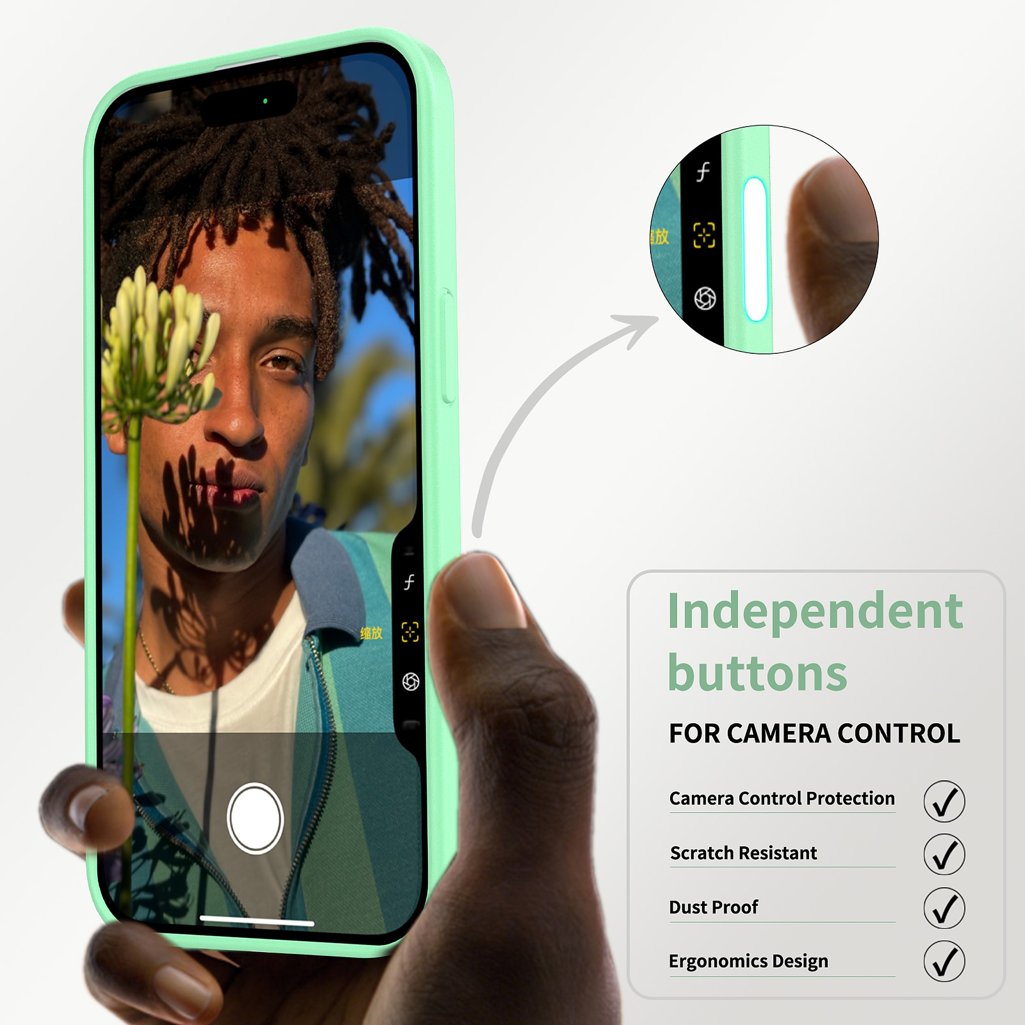 SendaFit Clear Two-in-One Camera-Button Case for iPhone 17 Air detail 40