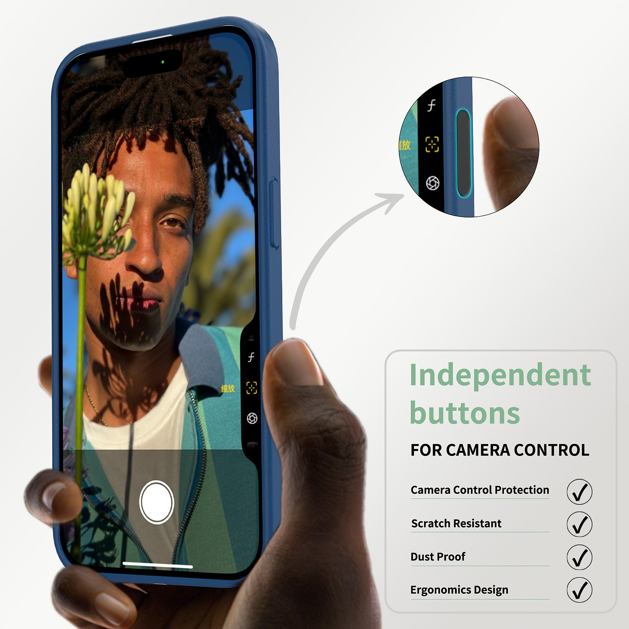 SendaFit Clear Two-in-One Camera-Button Case for iPhone 17 Air detail 41