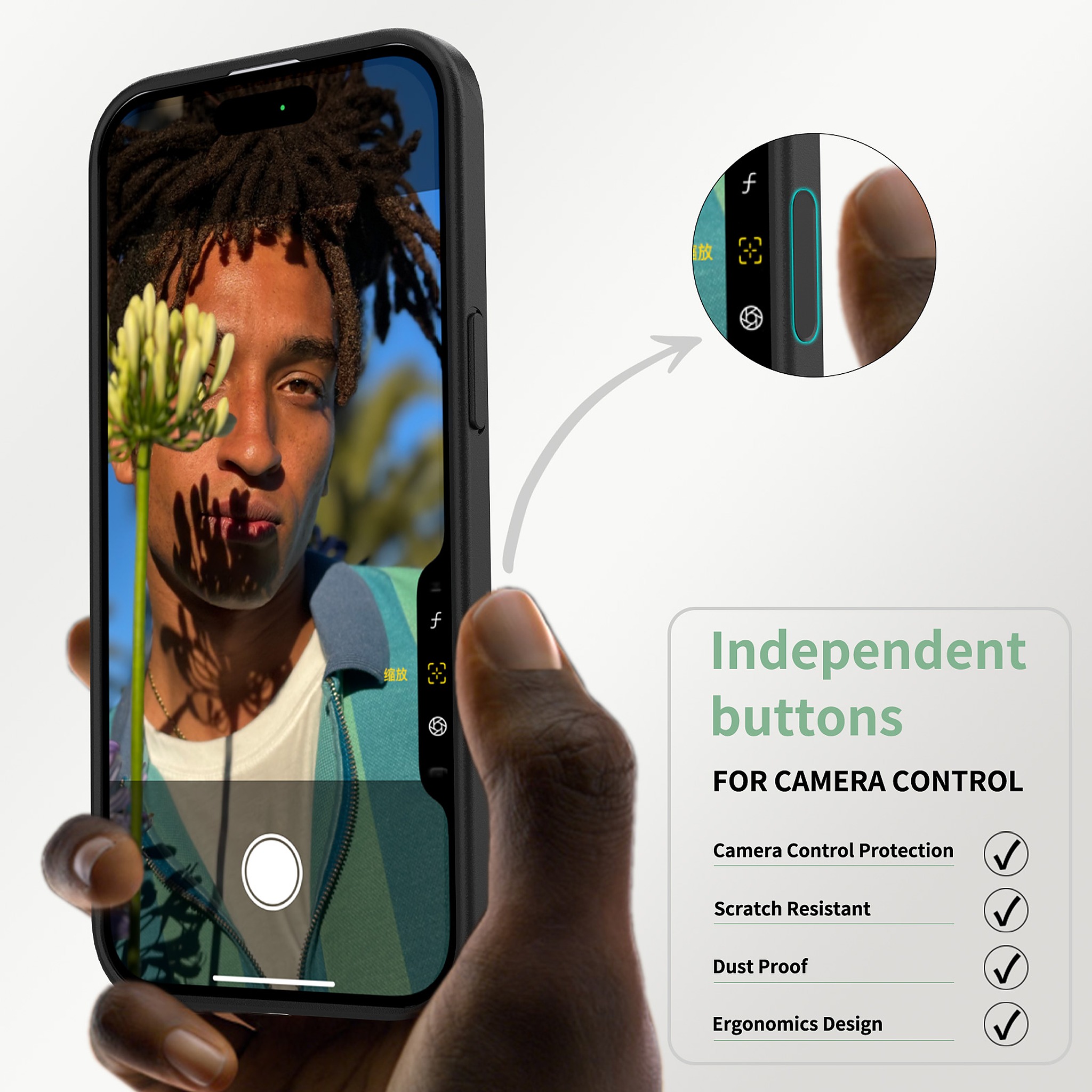 SendaFit Clear Two-in-One Camera-Button Case for iPhone 17 Air detail 42
