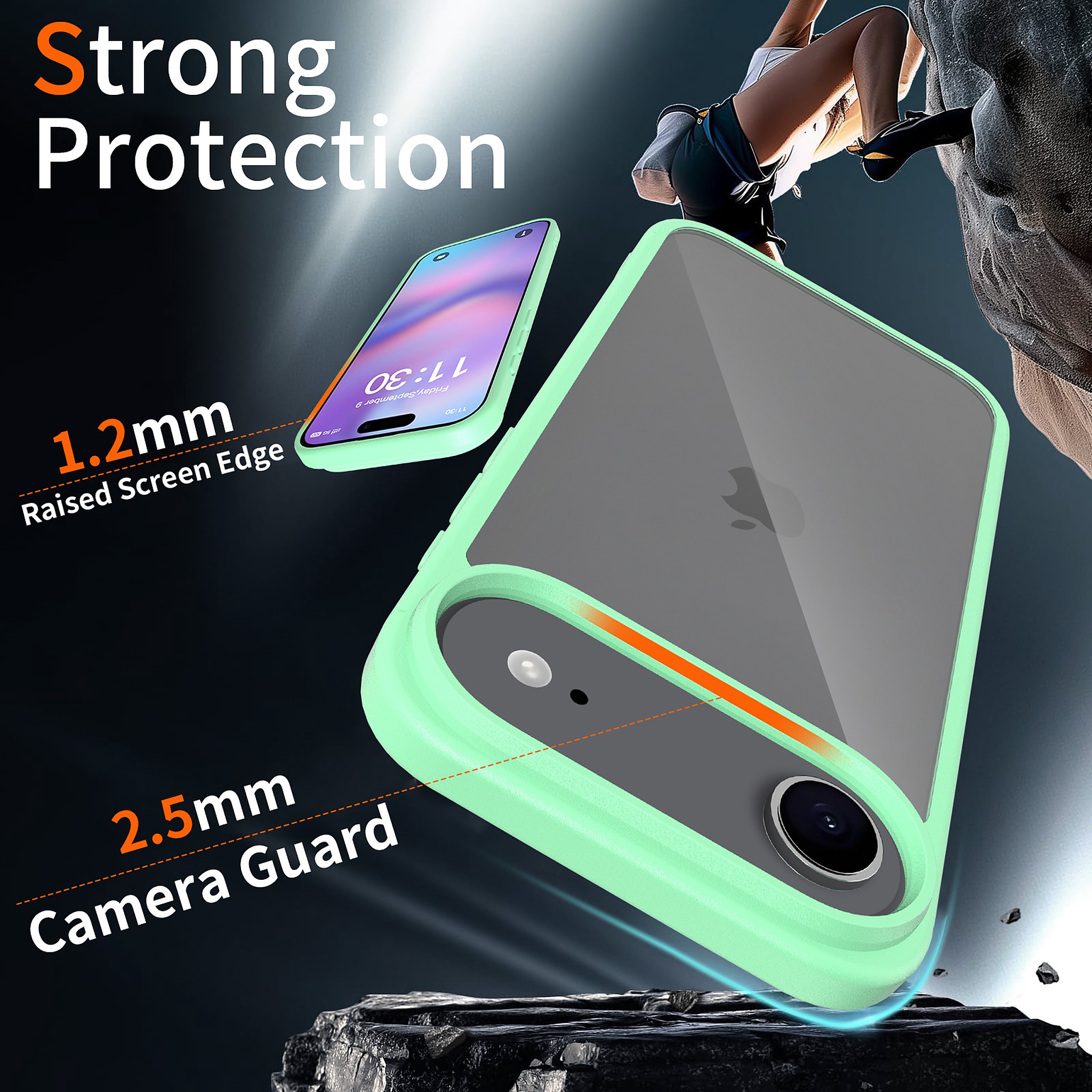 SendaFit Clear Two-in-One Camera-Button Case for iPhone 17 Air detail 5