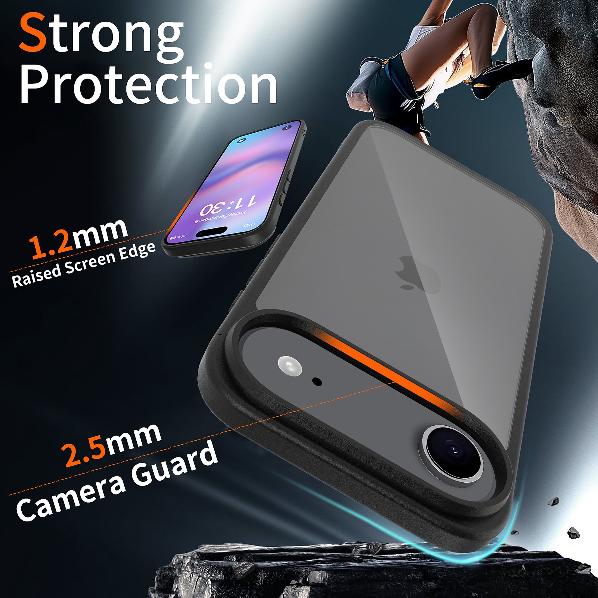 SendaFit Clear Two-in-One Camera-Button Case for iPhone 17 Air detail 7