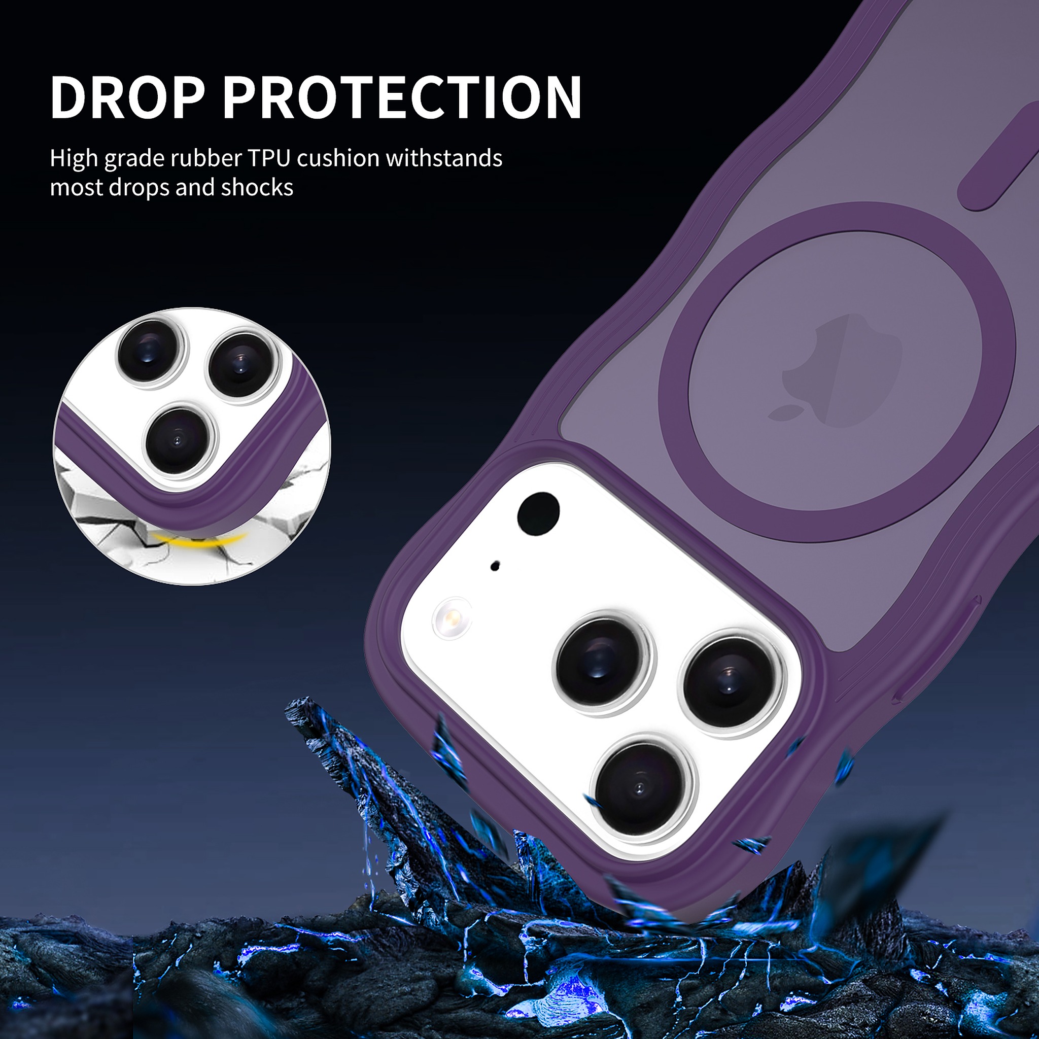 SendaFit Wavy Matte Two-in-One MagSafe Case for iPhone 17 Pro detail 2