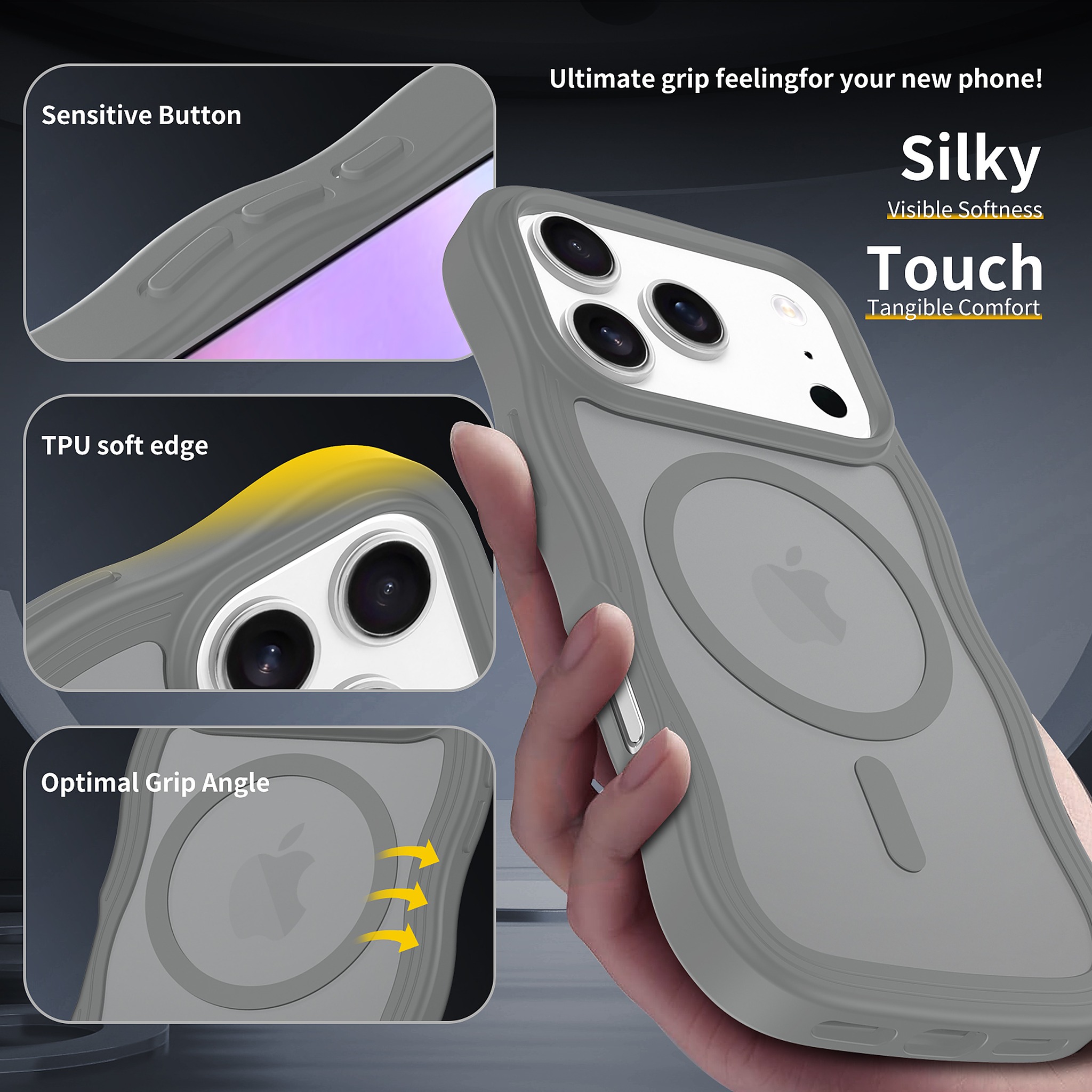 SendaFit Wavy Matte Two-in-One MagSafe Case for iPhone 17 Pro detail 5