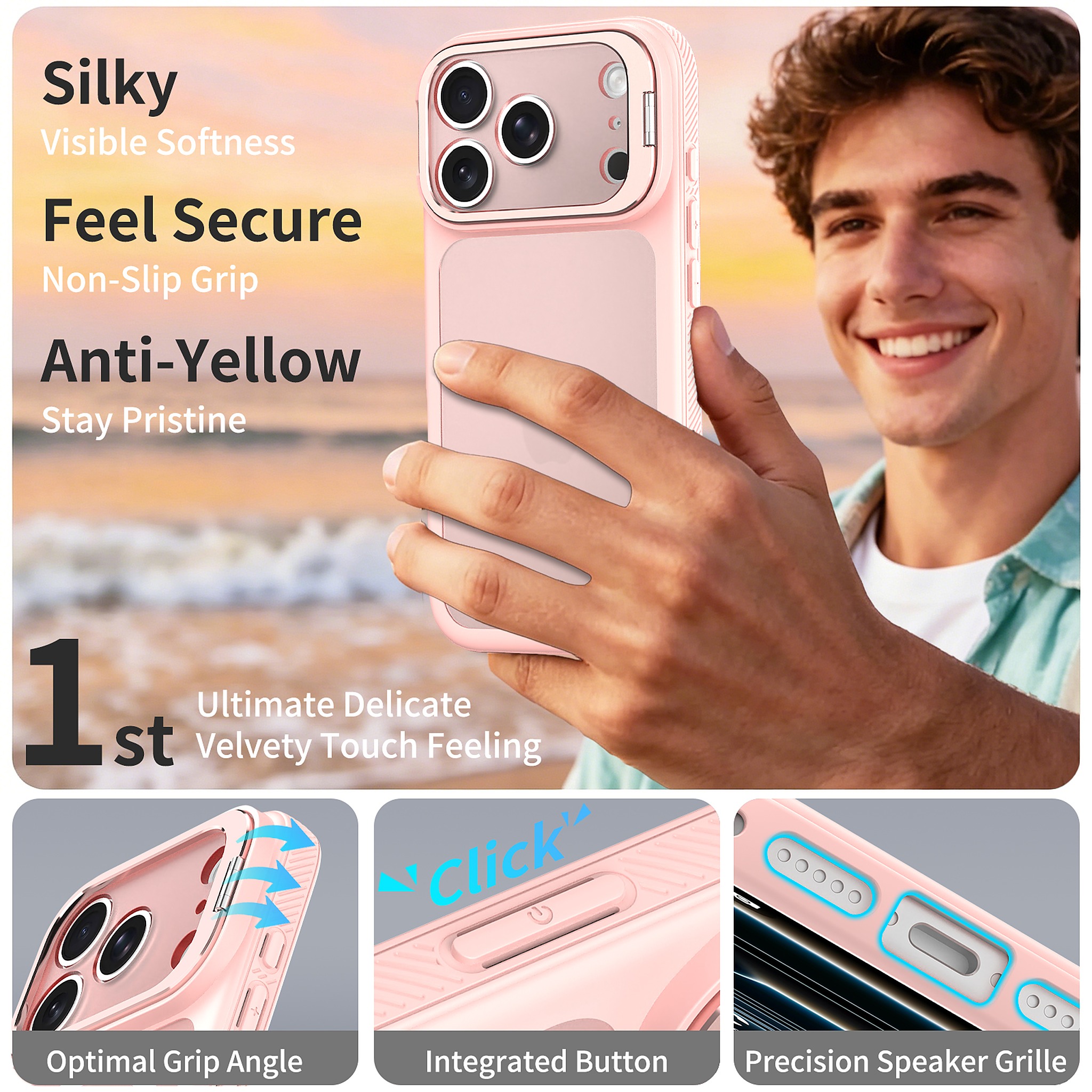 SendaFit Precise-Cutout Camera Stand Case for iPhone 17 Pro detail 11