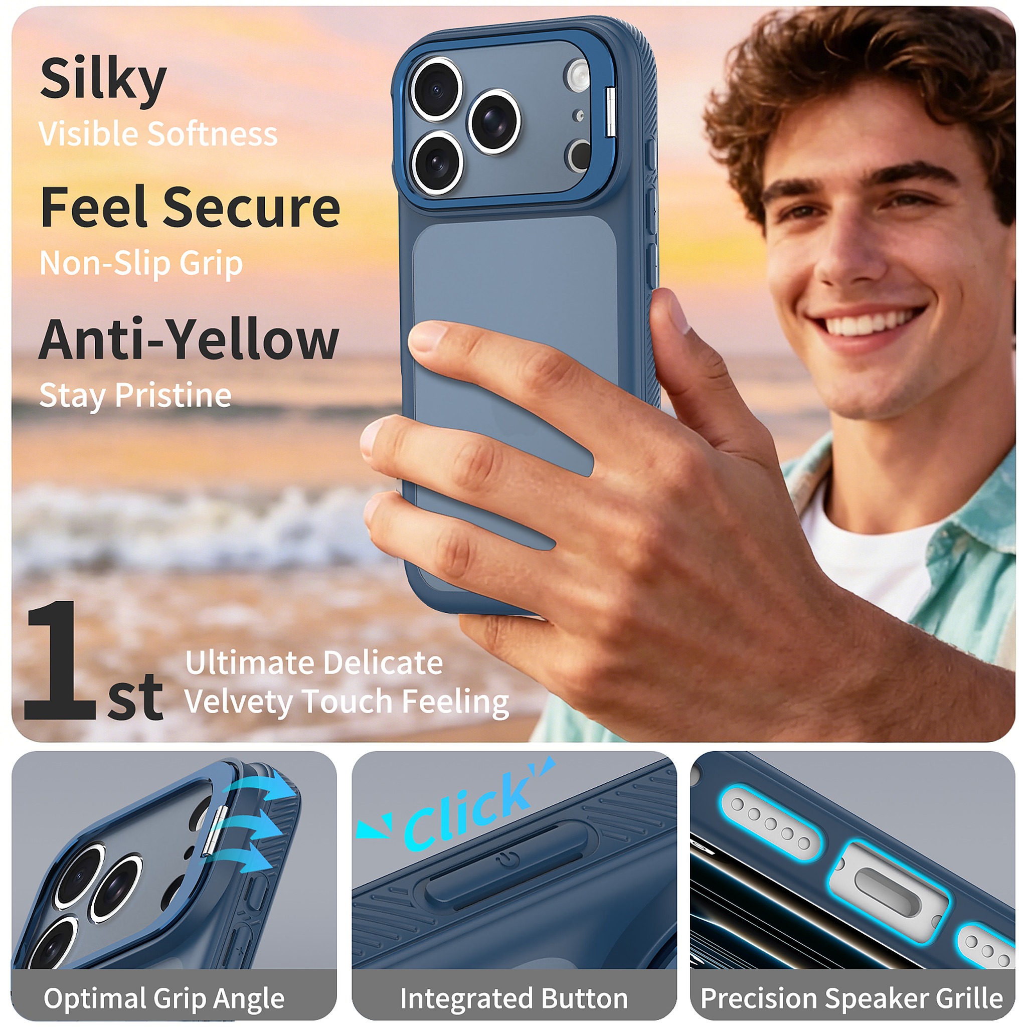SendaFit Precise-Cutout Camera Stand Case for iPhone 17 Pro detail 13