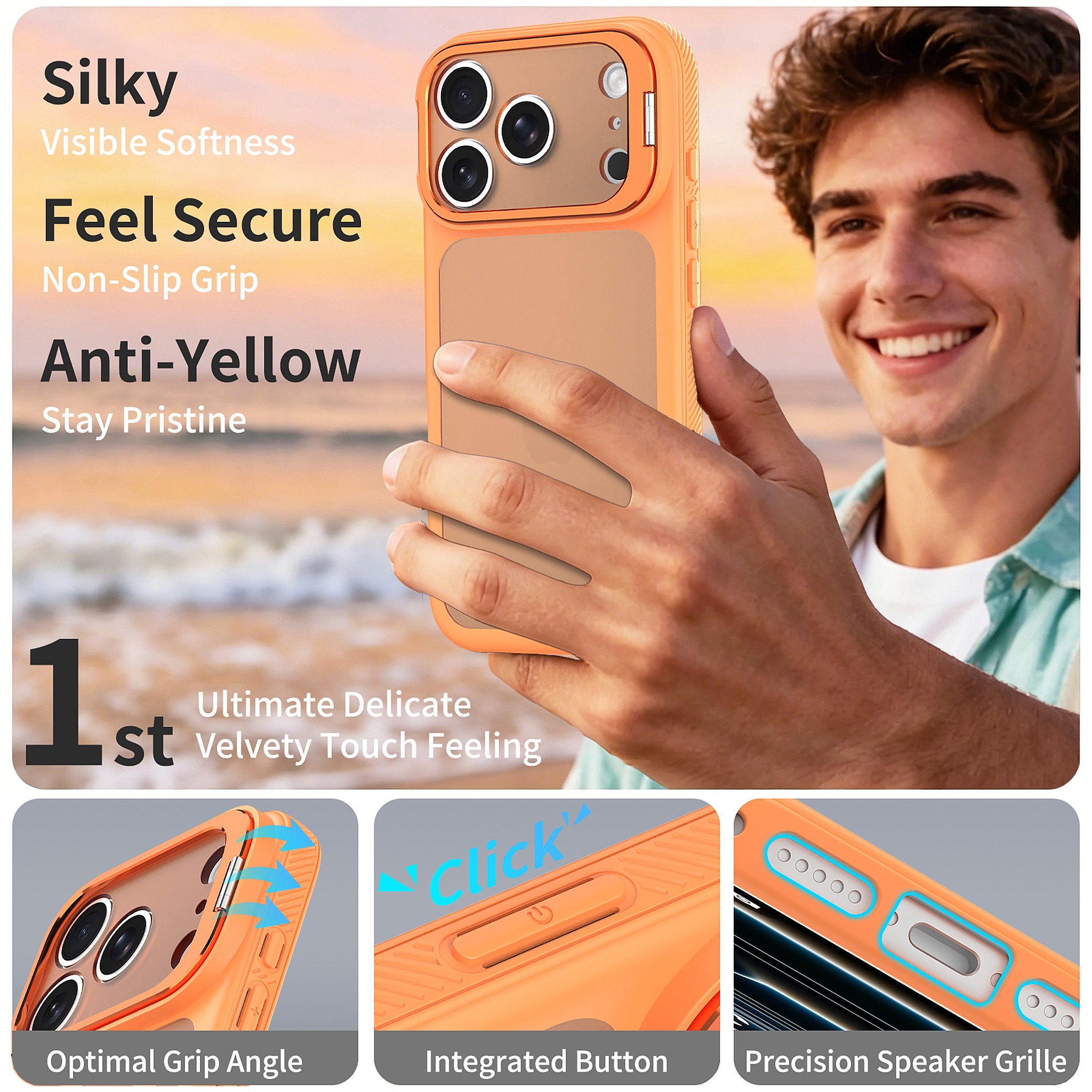 SendaFit Precise-Cutout Camera Stand Case for iPhone 17 Pro detail 15
