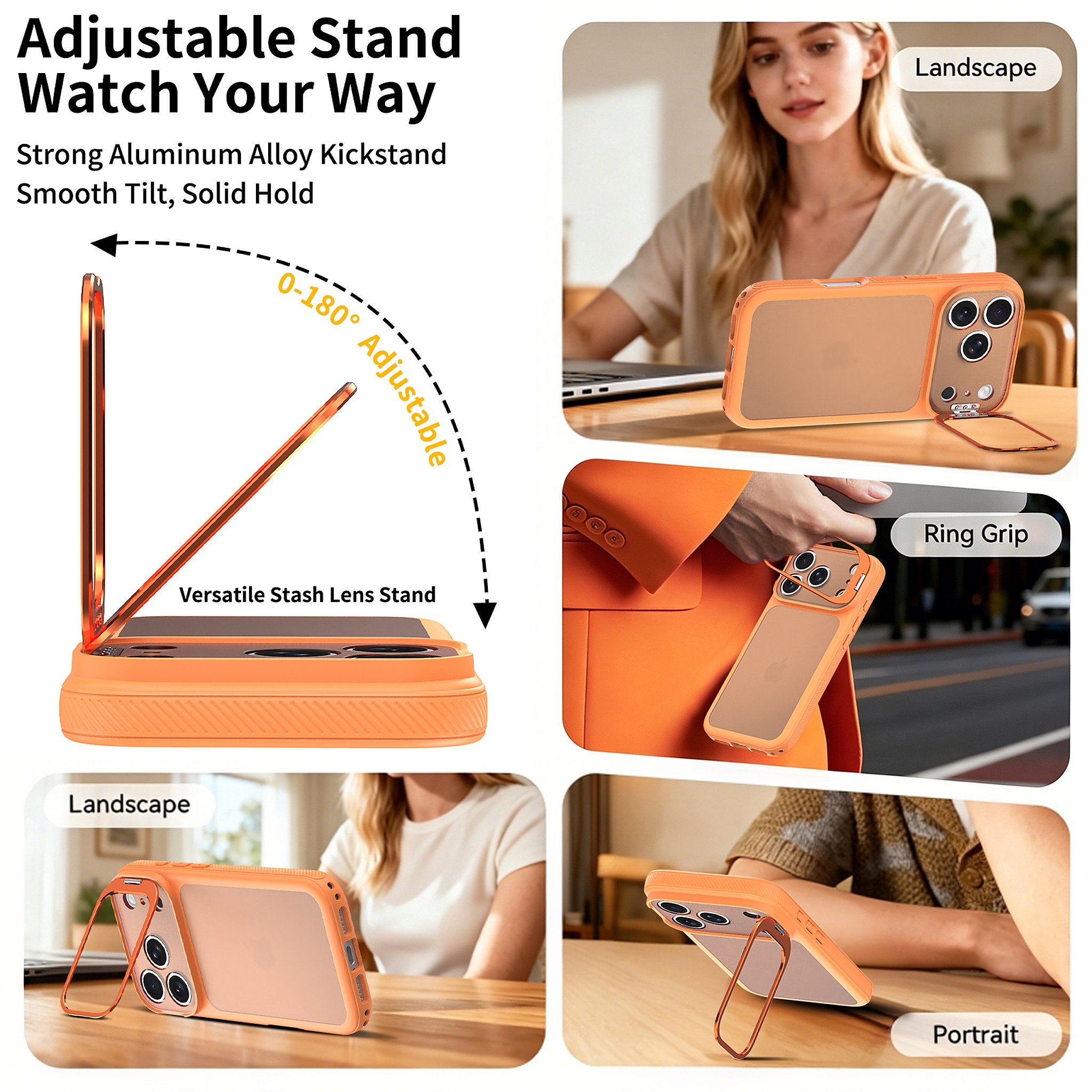 SendaFit Precise-Cutout Camera Stand Case for iPhone 17 Pro detail 3