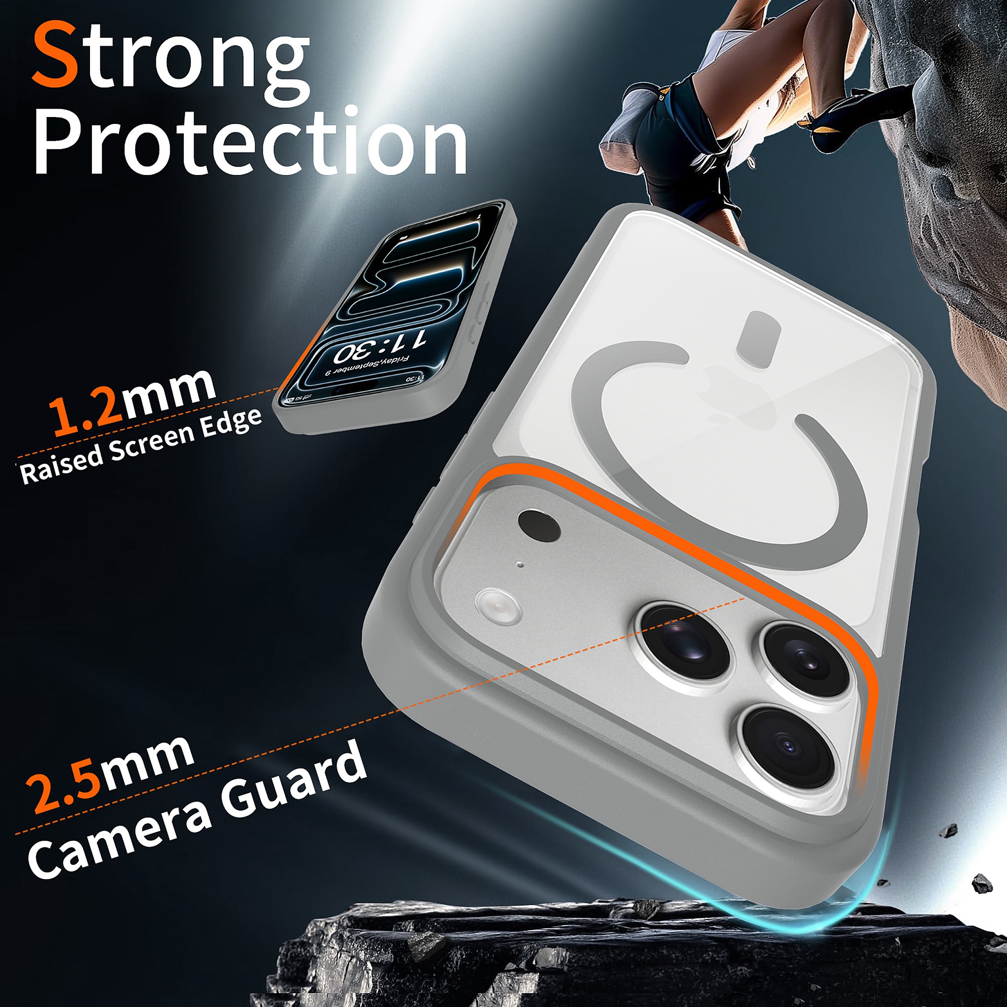 SendaFit Clear Two-in-One MagSafe Case for iPhone 17 Pro detail 13