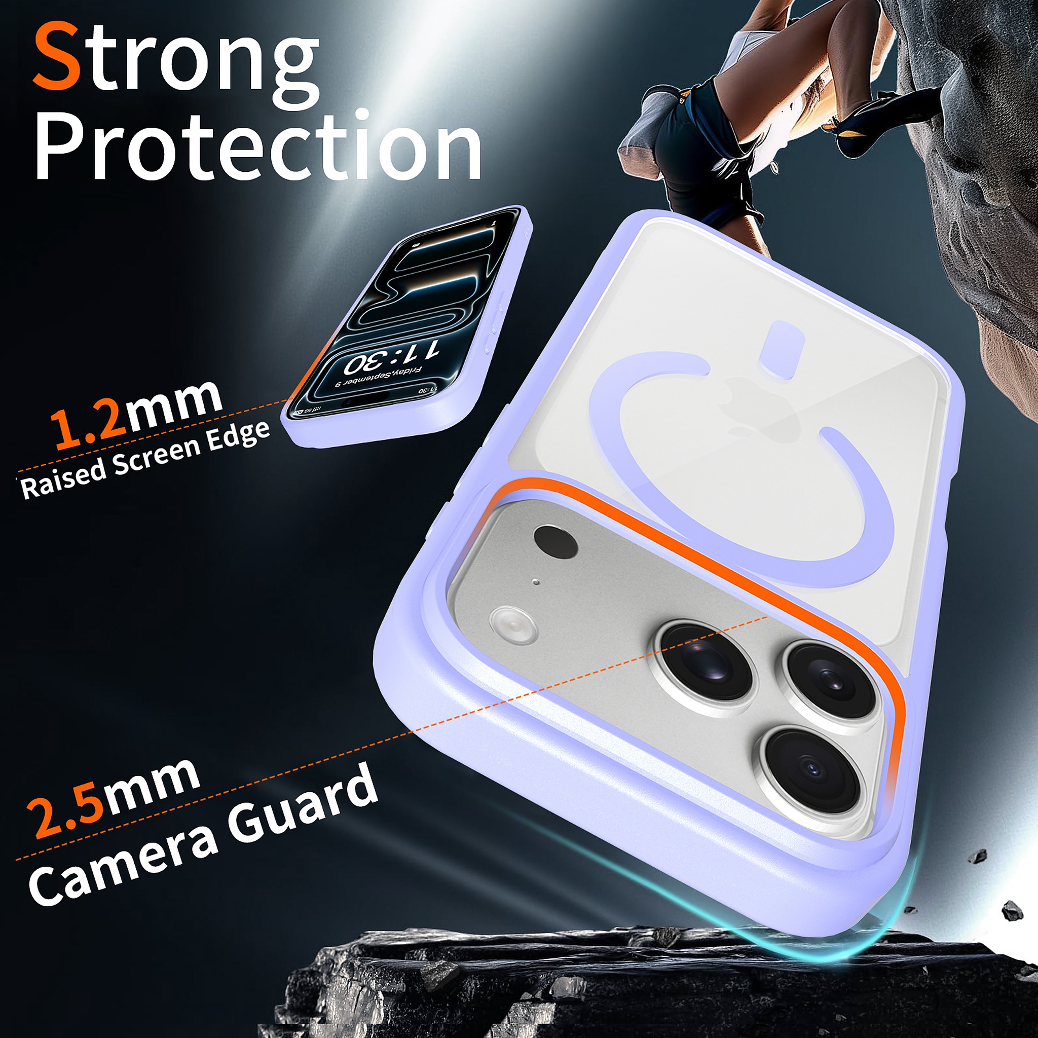 SendaFit Clear Two-in-One MagSafe Case for iPhone 17 Pro detail 24