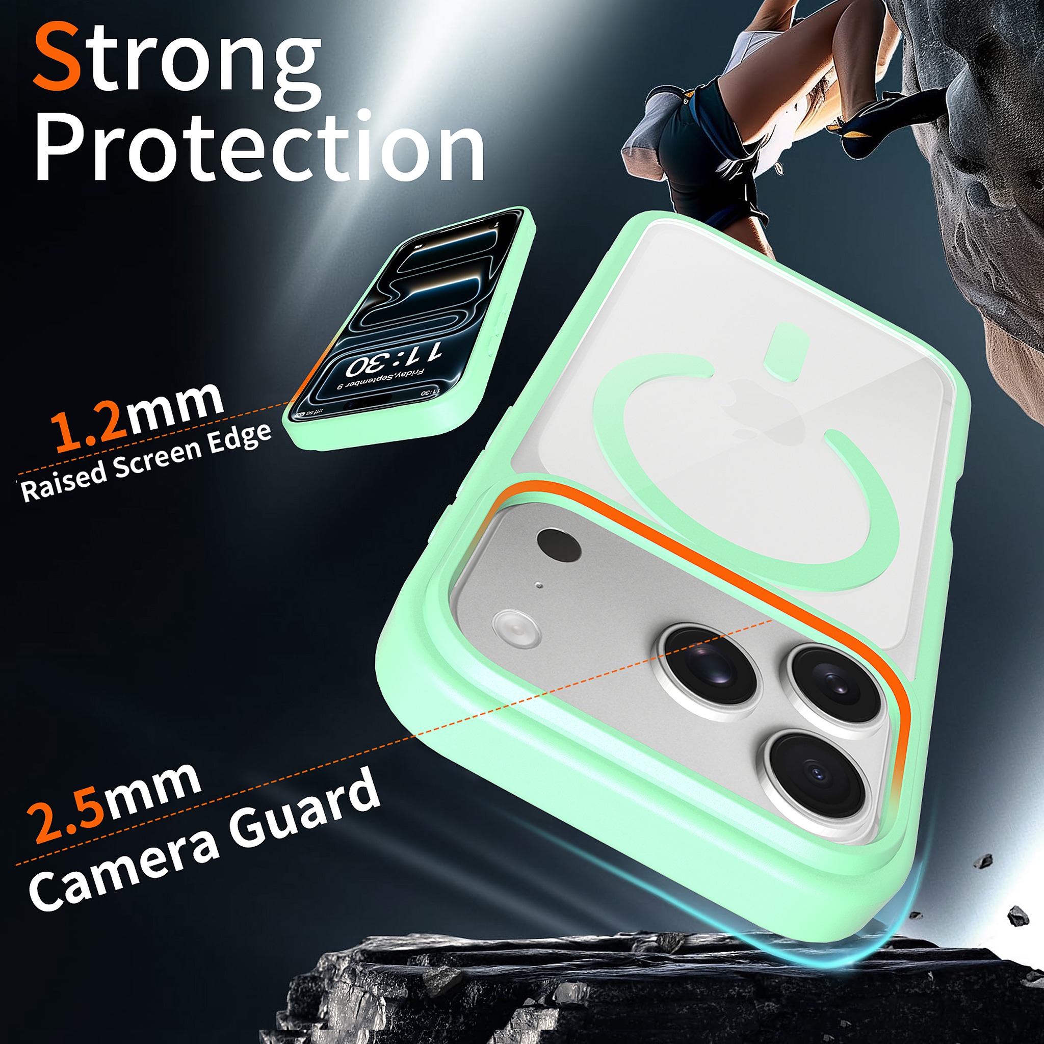 SendaFit Clear Two-in-One MagSafe Case for iPhone 17 Pro detail 28