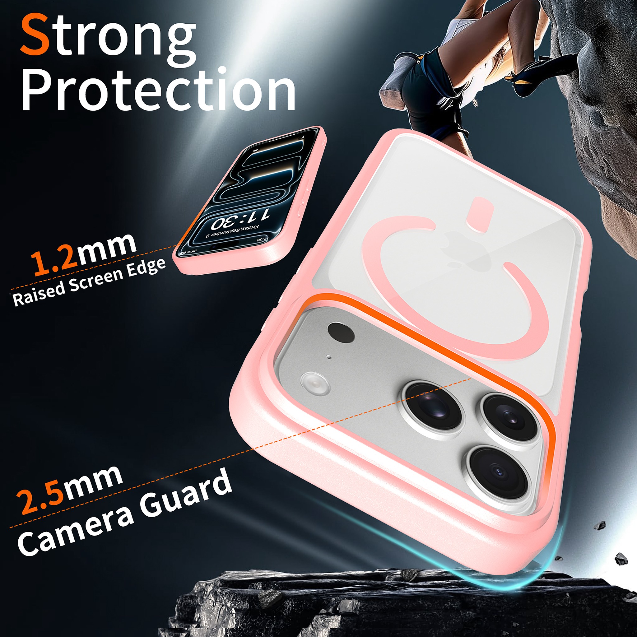SendaFit Clear Two-in-One MagSafe Case for iPhone 17 Pro detail 9