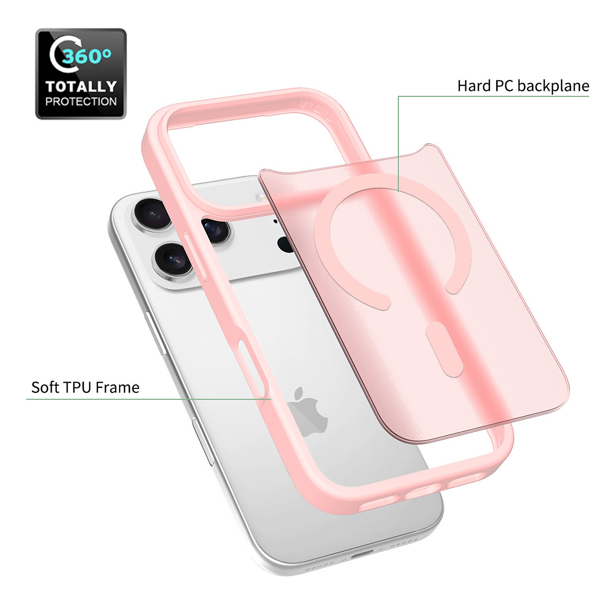 SendaFit Matte Skin-Feel Two-in-One MagSafe Cutout Case for iPhone 17 Pro detail 12