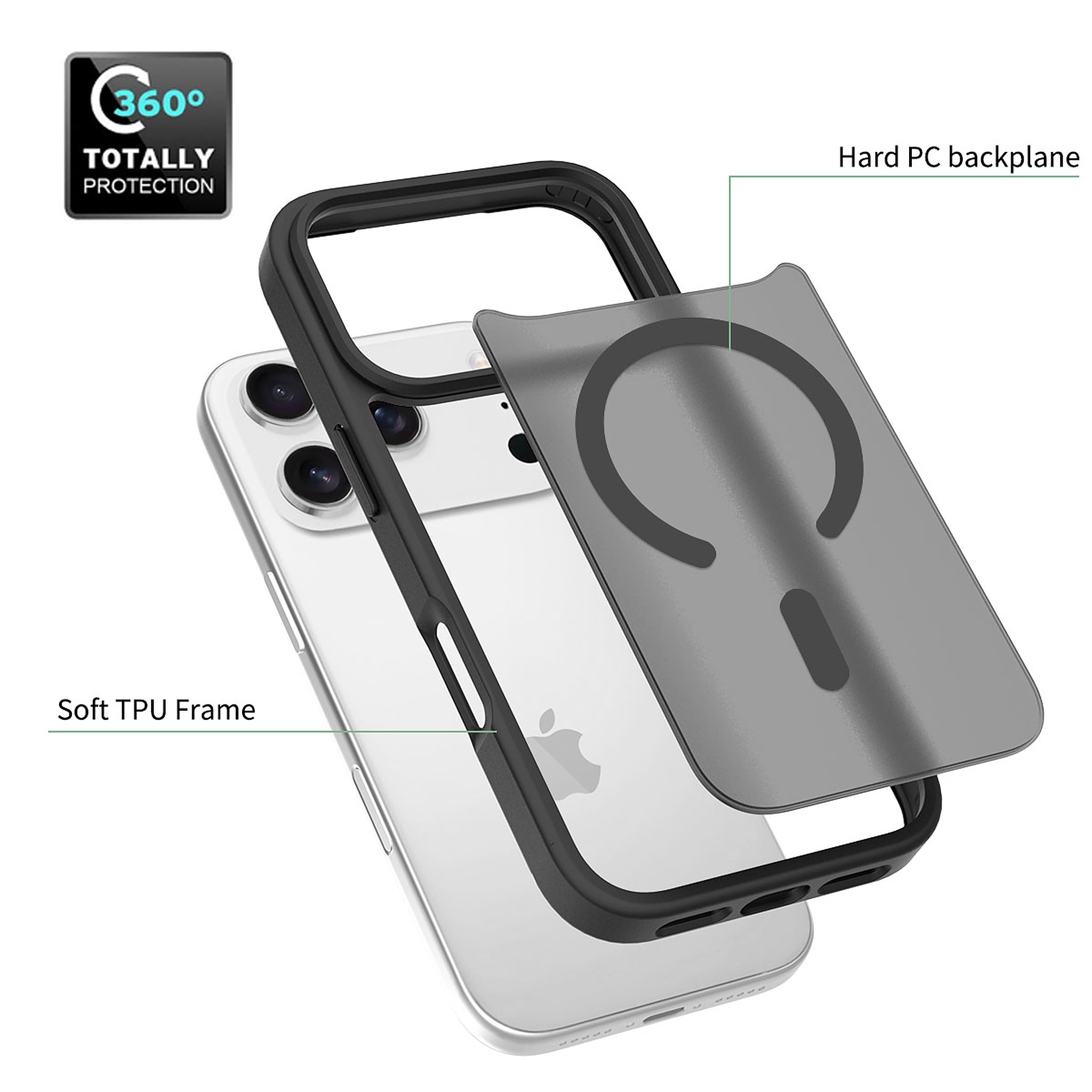 SendaFit Matte Skin-Feel Two-in-One MagSafe Cutout Case for iPhone 17 Pro detail 31
