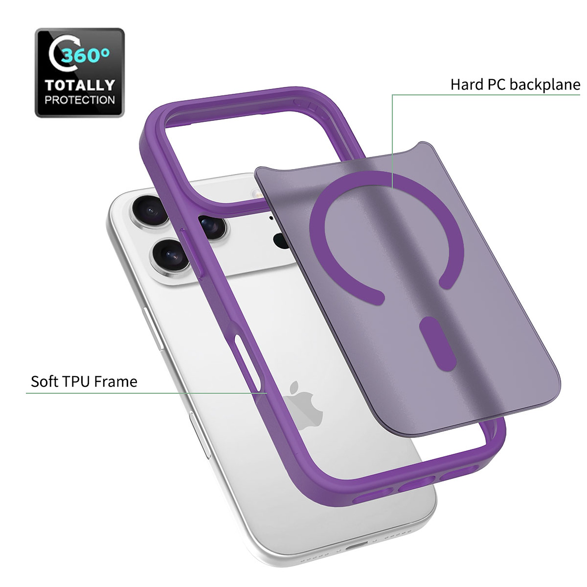 SendaFit Matte Skin-Feel Two-in-One MagSafe Cutout Case for iPhone 17 Pro detail 33