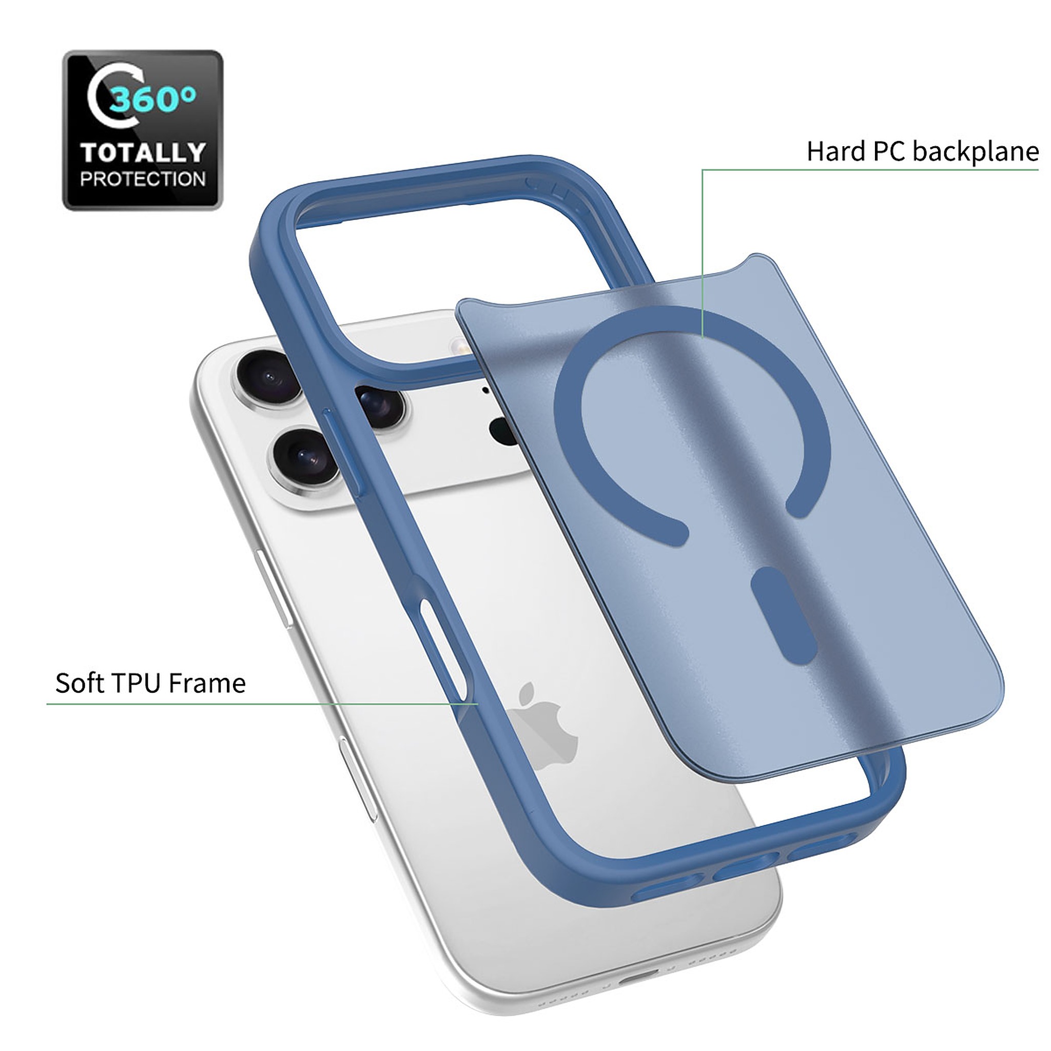 SendaFit Matte Skin-Feel Two-in-One MagSafe Cutout Case for iPhone 17 Pro detail 5