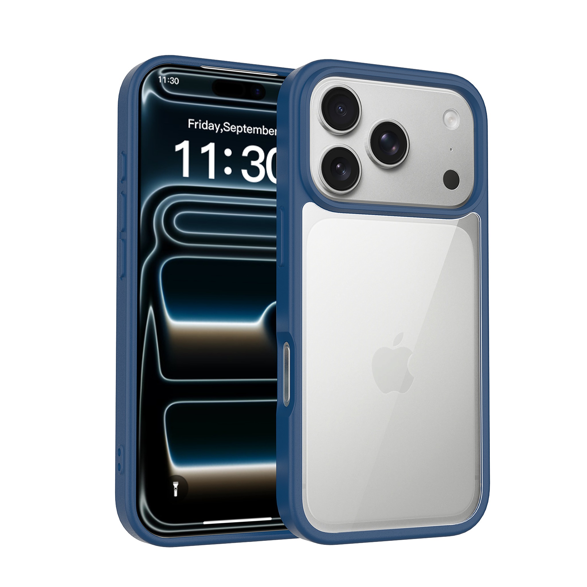 SendaFit Clear Two-in-One Case for iPhone 17 Pro - Royal Blue