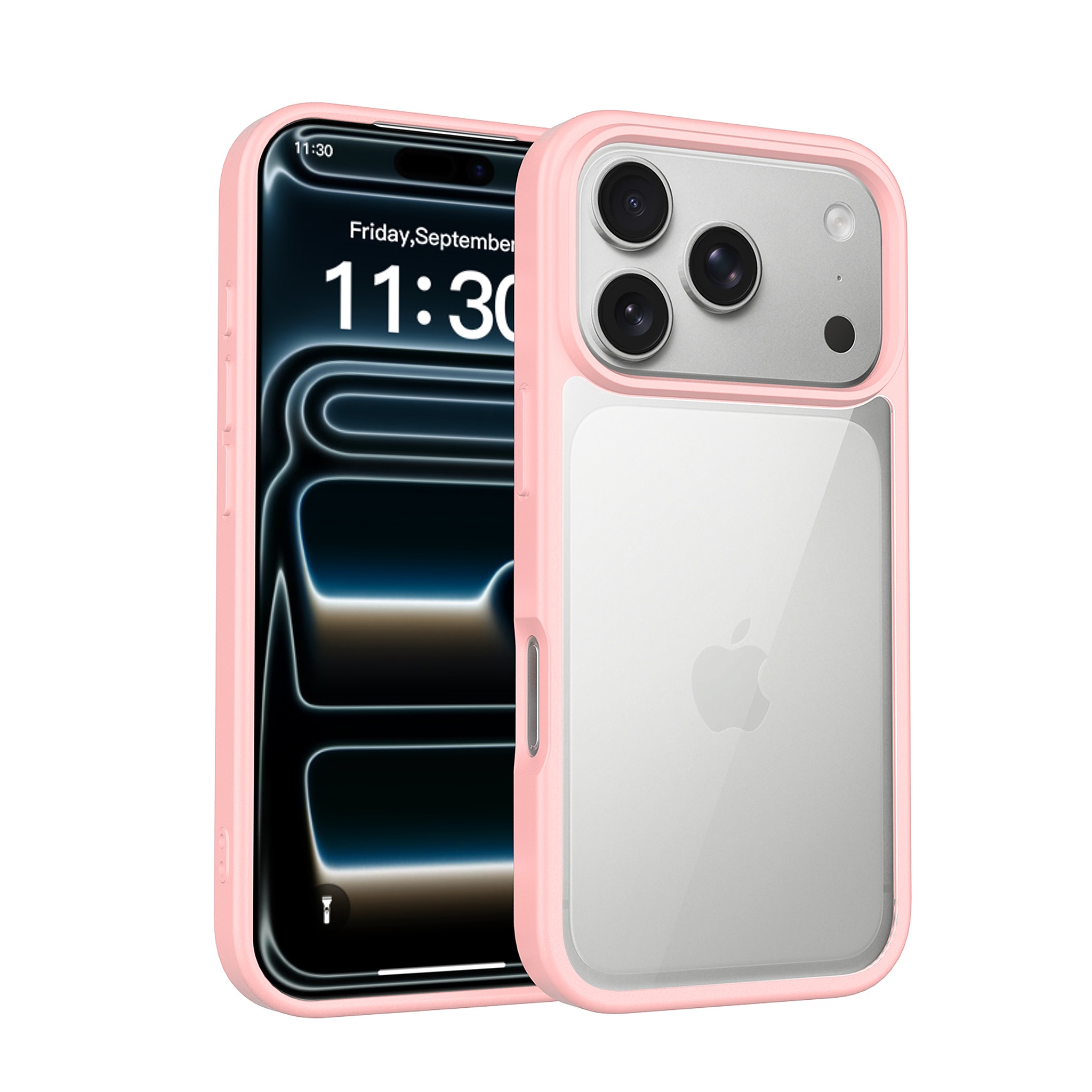 SendaFit Clear Two-in-One Case for iPhone 17 Pro - Light Pink