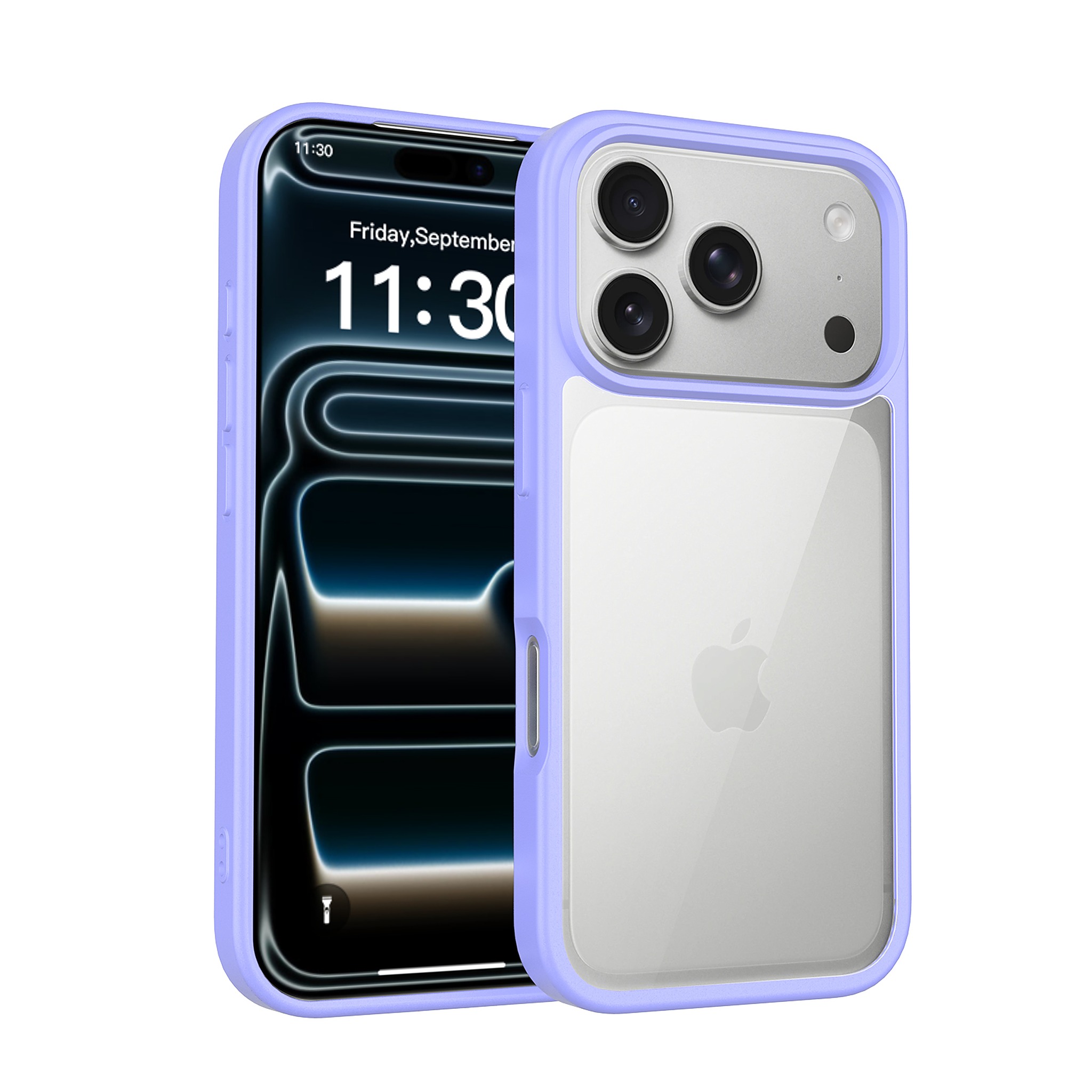 SendaFit Clear Two-in-One Case for iPhone 17 Pro - Light Purple