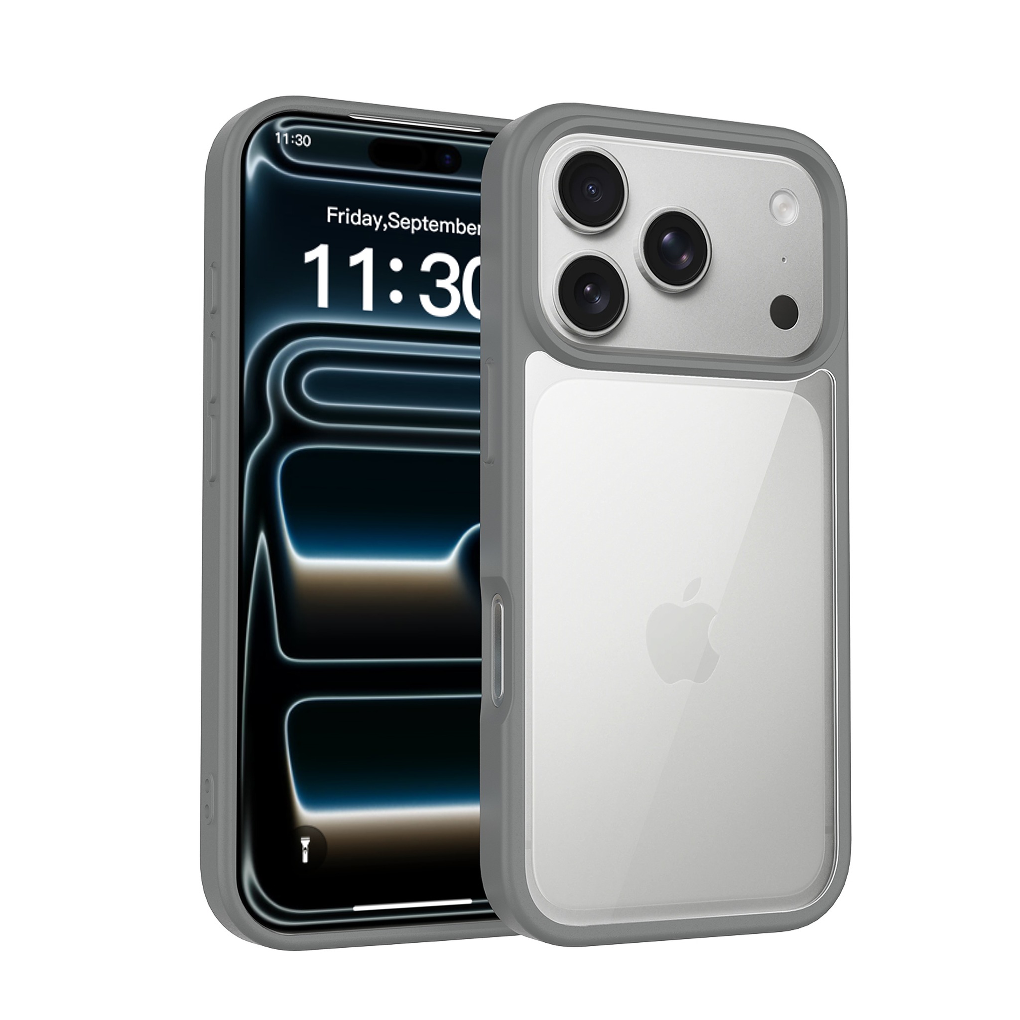 SendaFit Clear Two-in-One Case for iPhone 17 Pro - Dark Gray