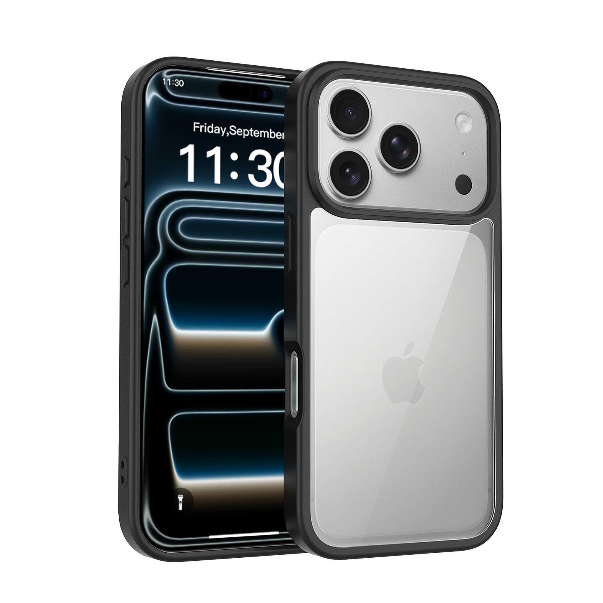 SendaFit Clear Two-in-One Case for iPhone 17 Pro - Matte Black