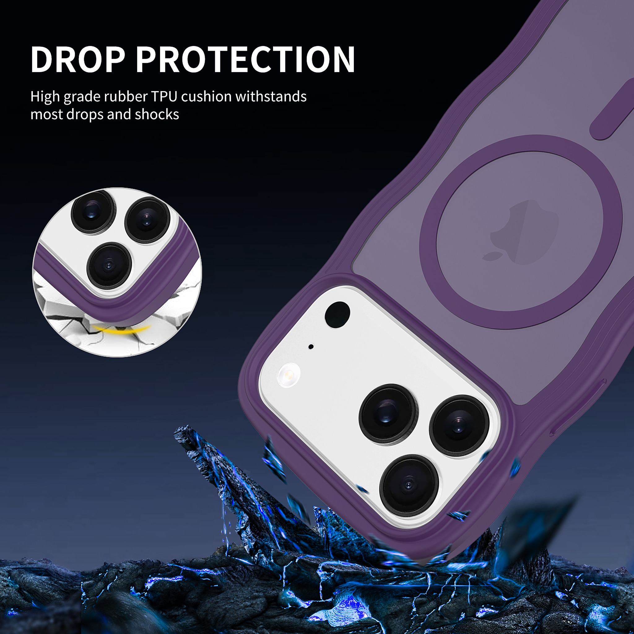 SendaFit Wavy Matte Two-in-One MagSafe Case for iPhone 17 Pro Max detail 23