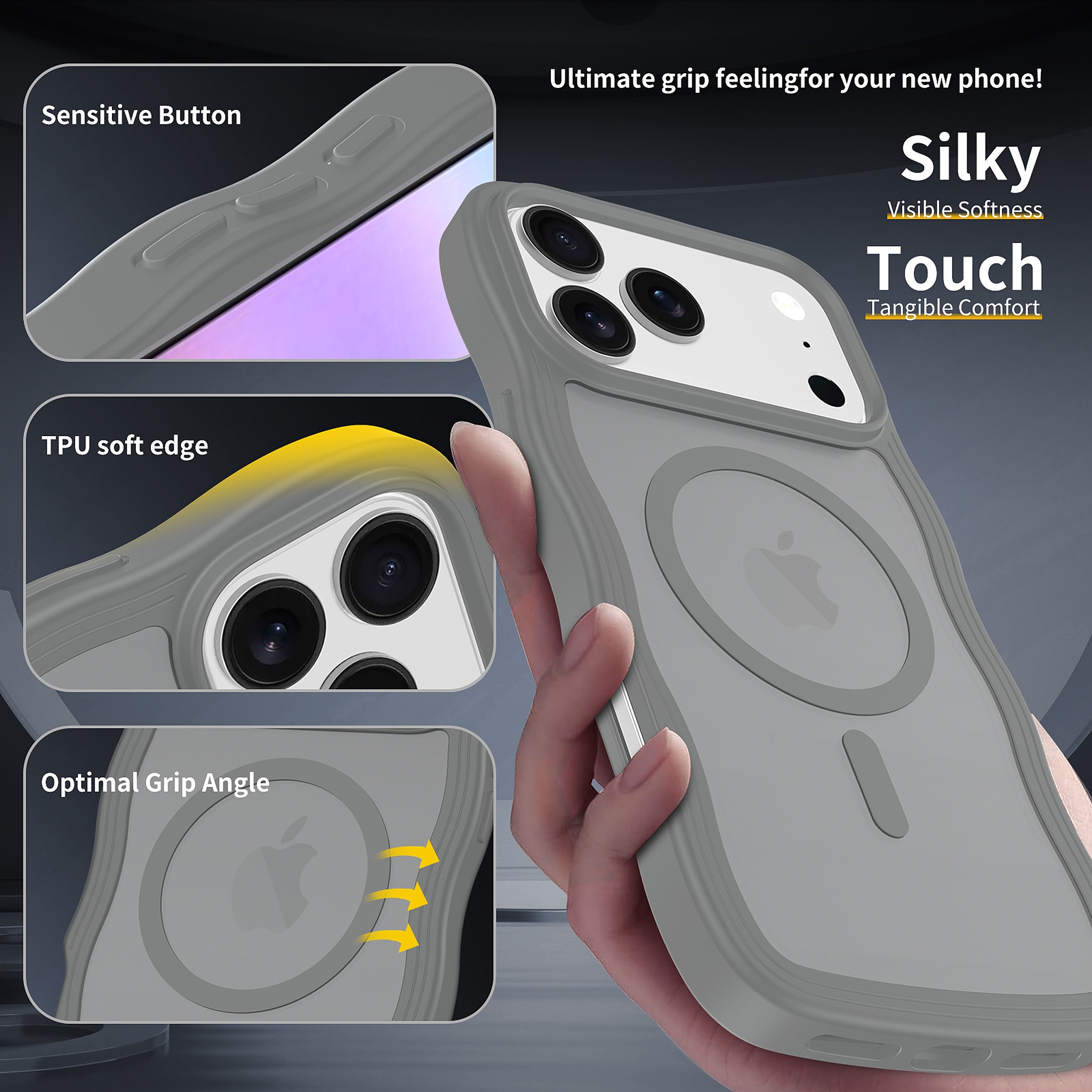SendaFit Wavy Matte Two-in-One MagSafe Case for iPhone 17 Pro Max detail 5