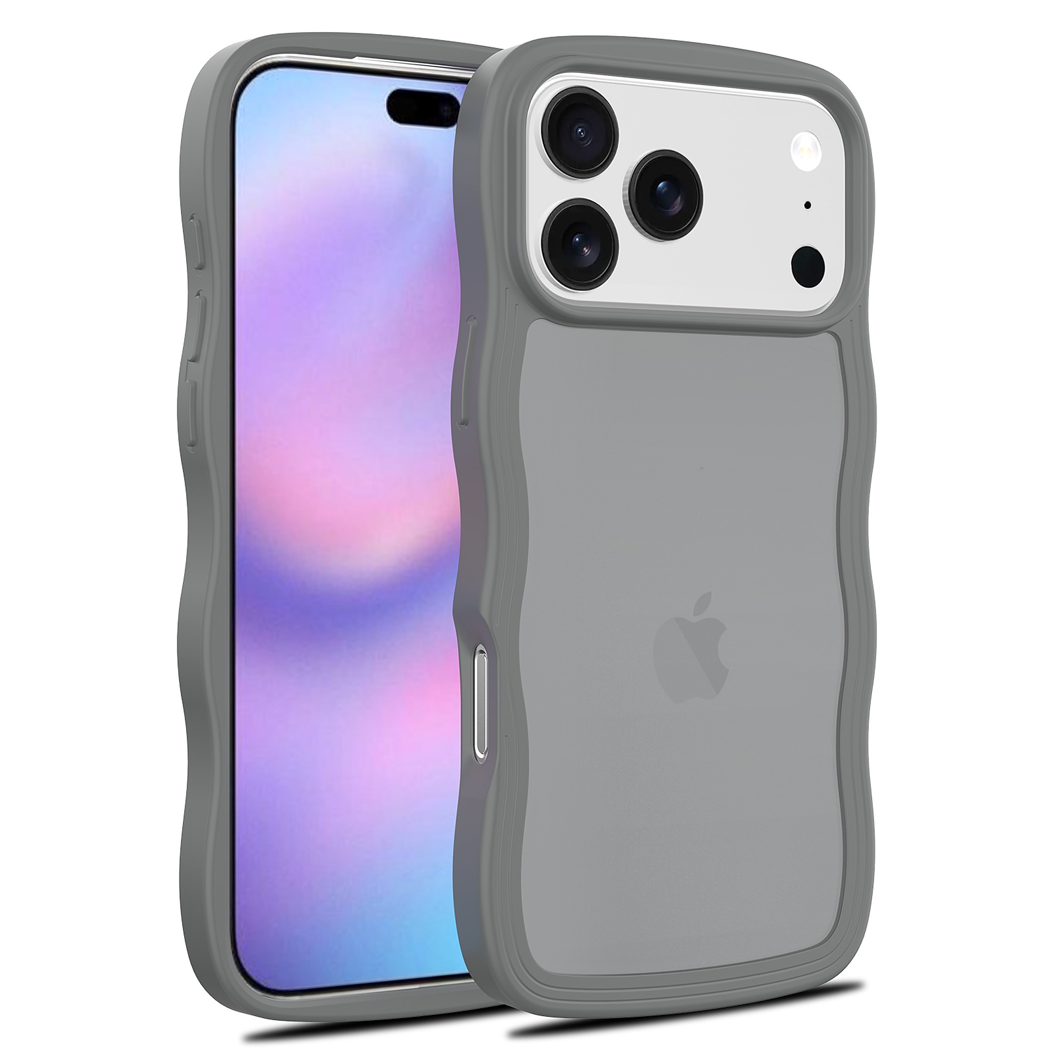 SendaFit Wavy Matte Two-in-One Case for iPhone 17 Pro Max - Dark Gray