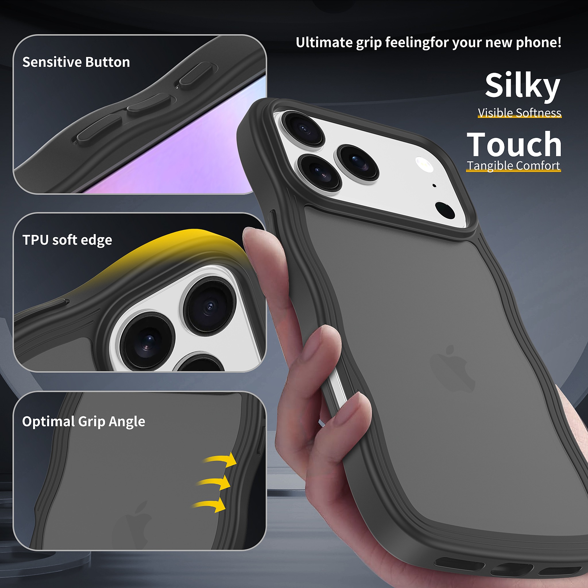 SendaFit Wavy Matte Two-in-One Case for iPhone 17 Pro Max detail 3