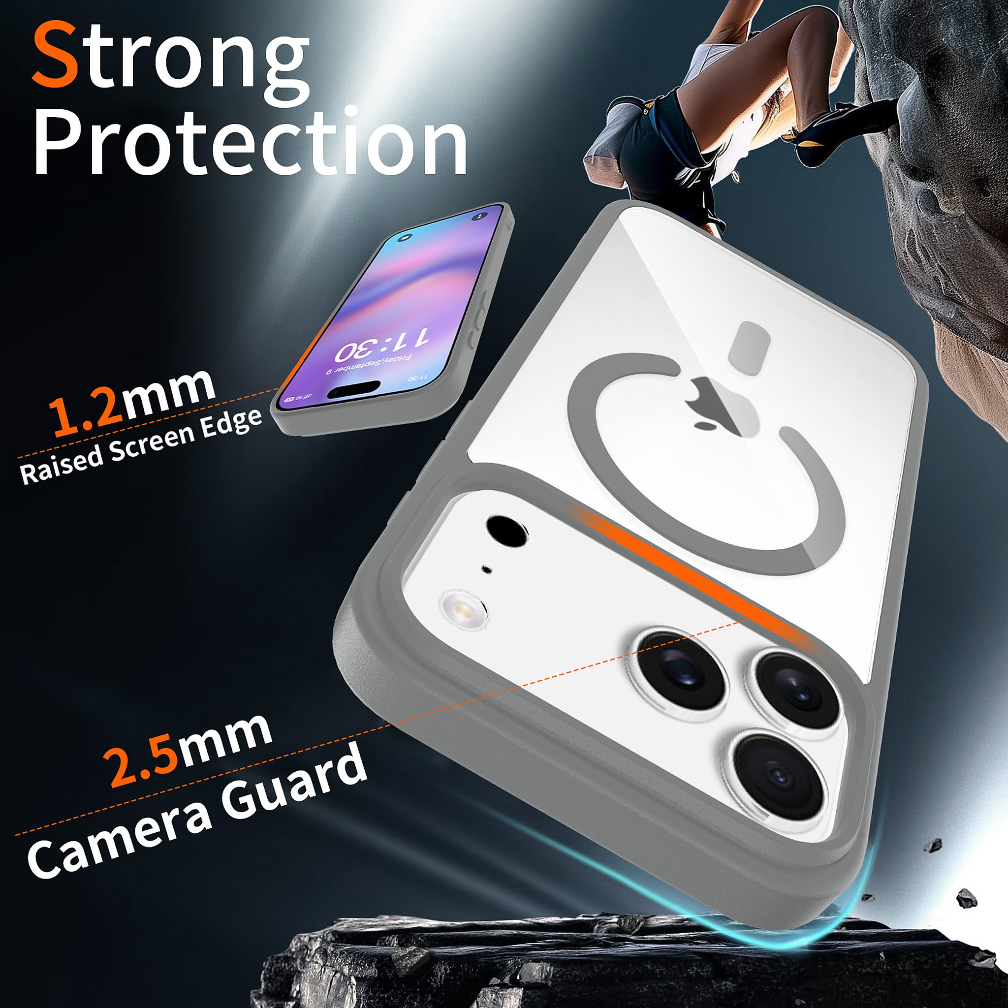 SendaFit Clear Two-in-One Camera-Button MagSafe Case for iPhone 17 Pro Max detail 1