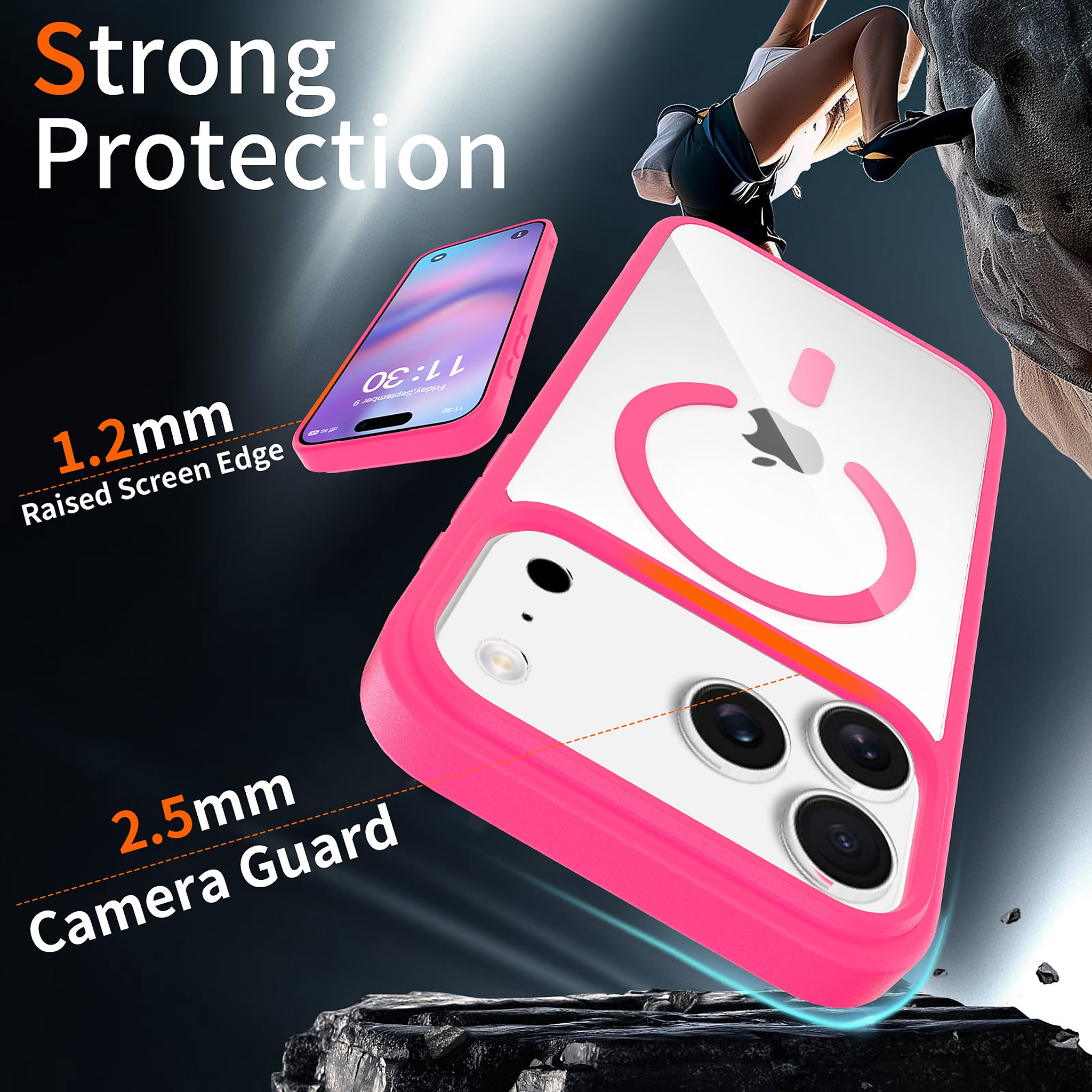 SendaFit Clear Two-in-One Camera-Button MagSafe Case for iPhone 17 Pro Max detail 2