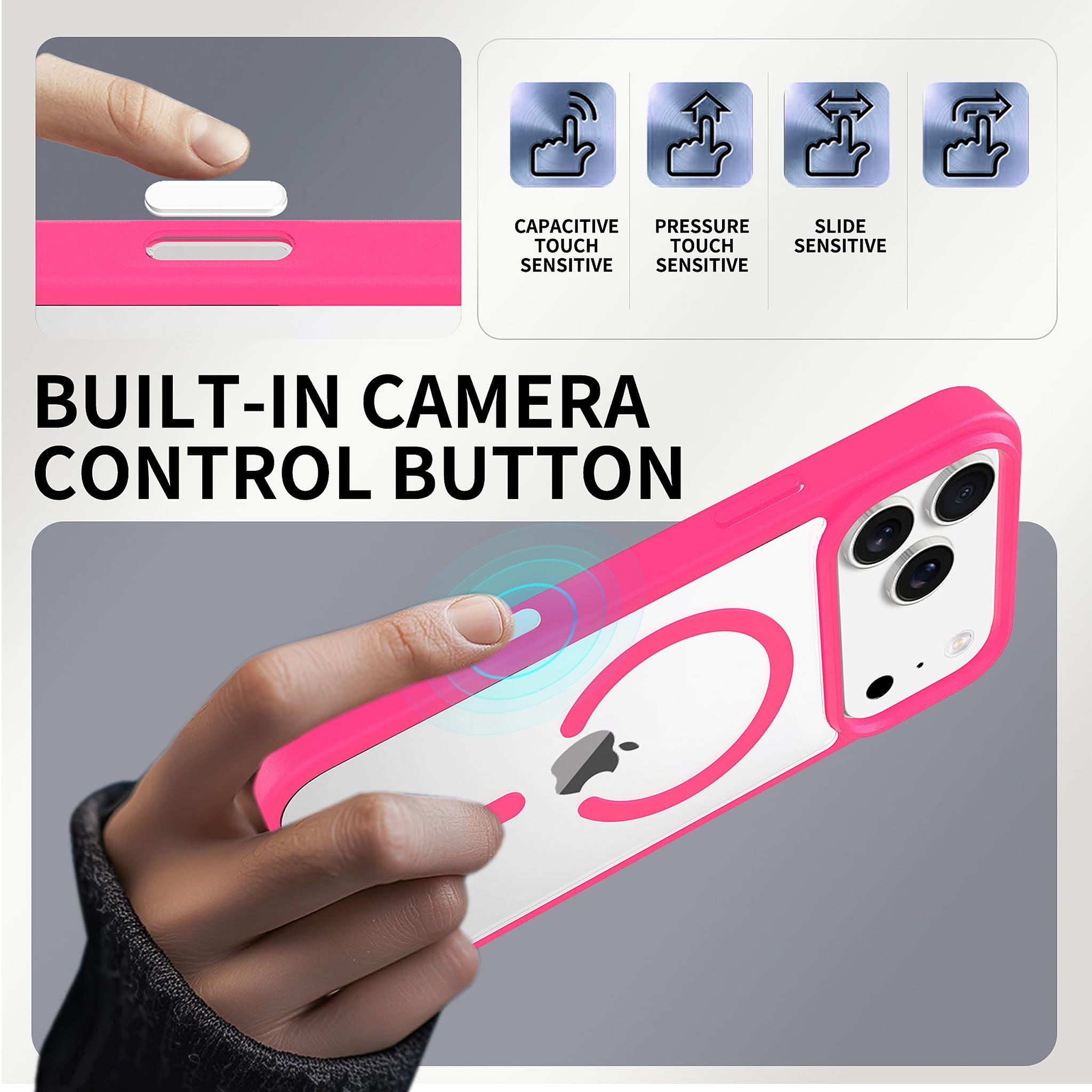 SendaFit Clear Two-in-One Camera-Button MagSafe Case for iPhone 17 Pro Max detail 30