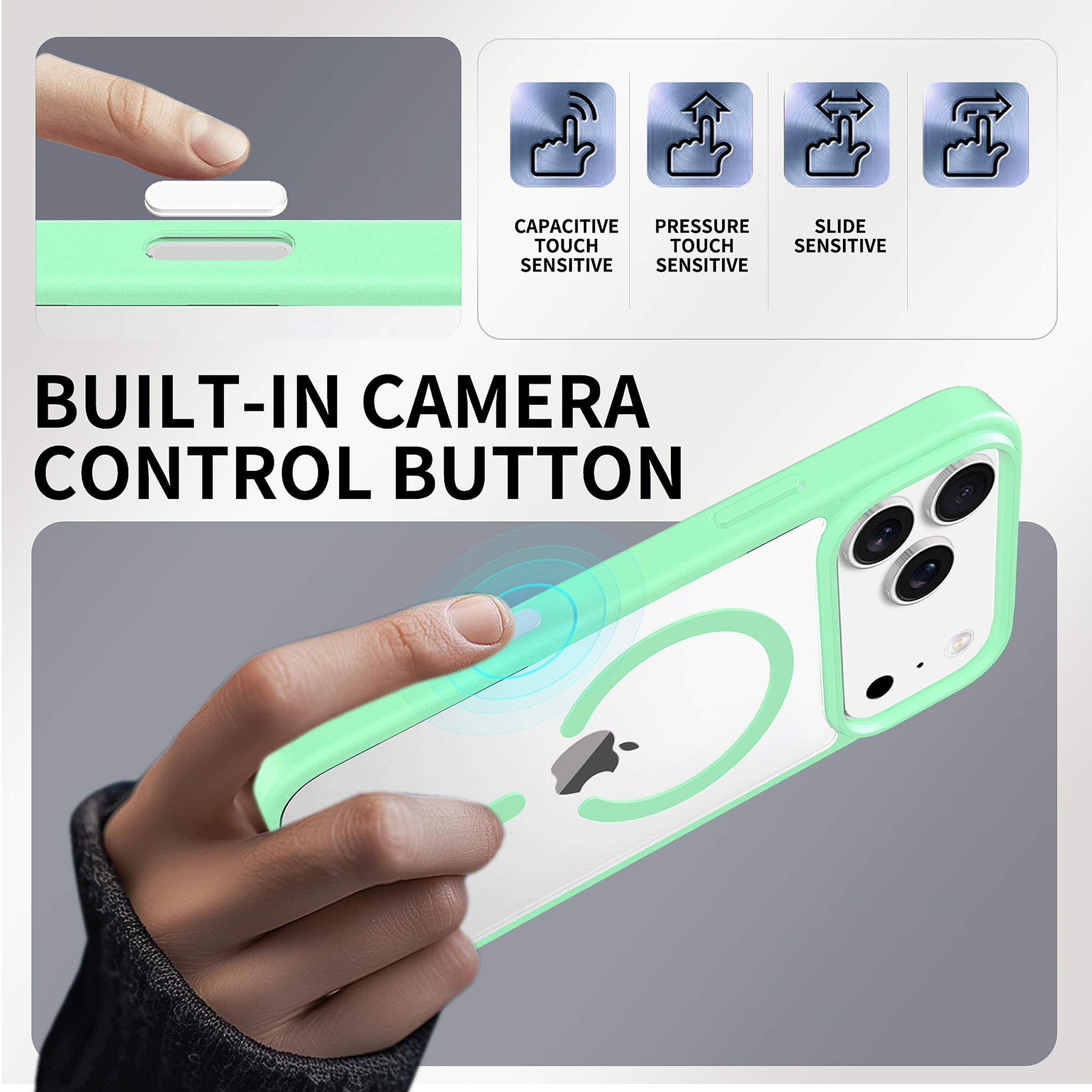 SendaFit Clear Two-in-One Camera-Button MagSafe Case for iPhone 17 Pro Max detail 33