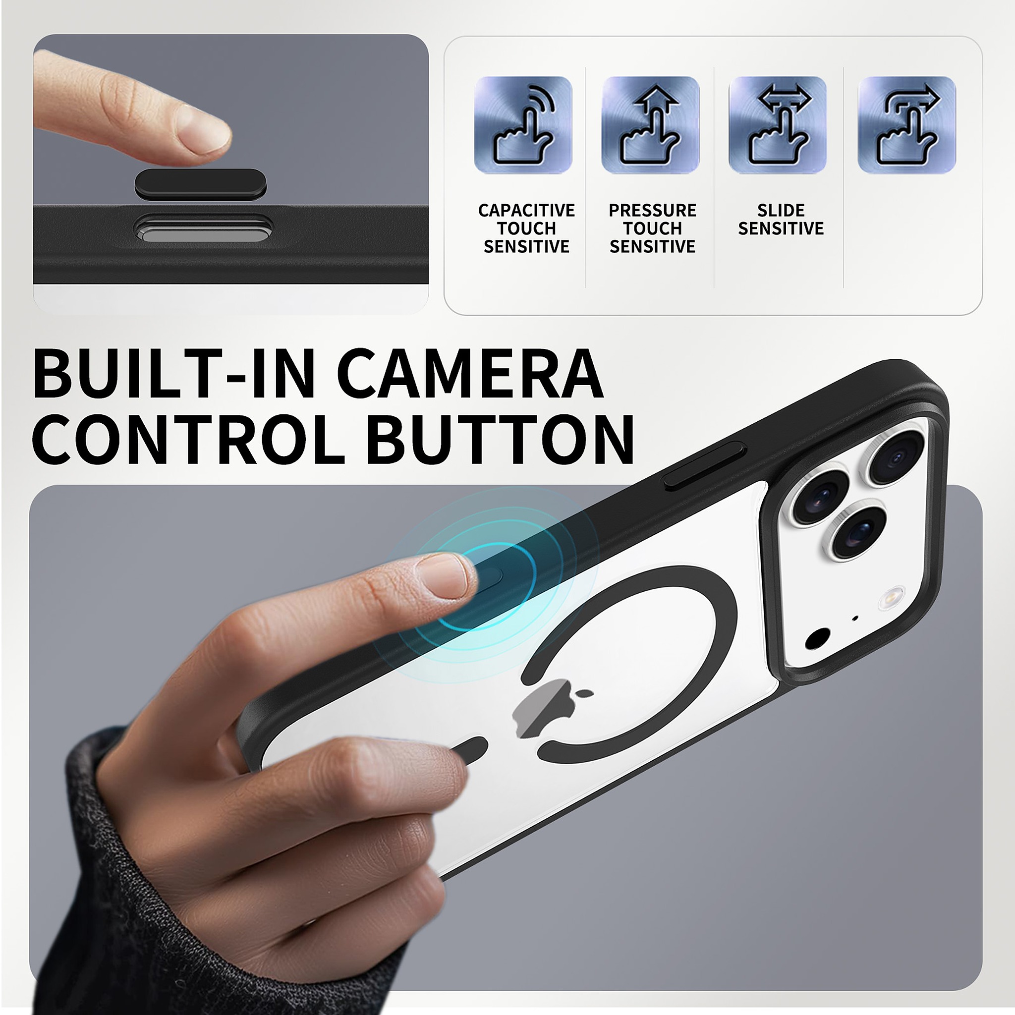 SendaFit Clear Two-in-One Camera-Button MagSafe Case for iPhone 17 Pro Max detail 35