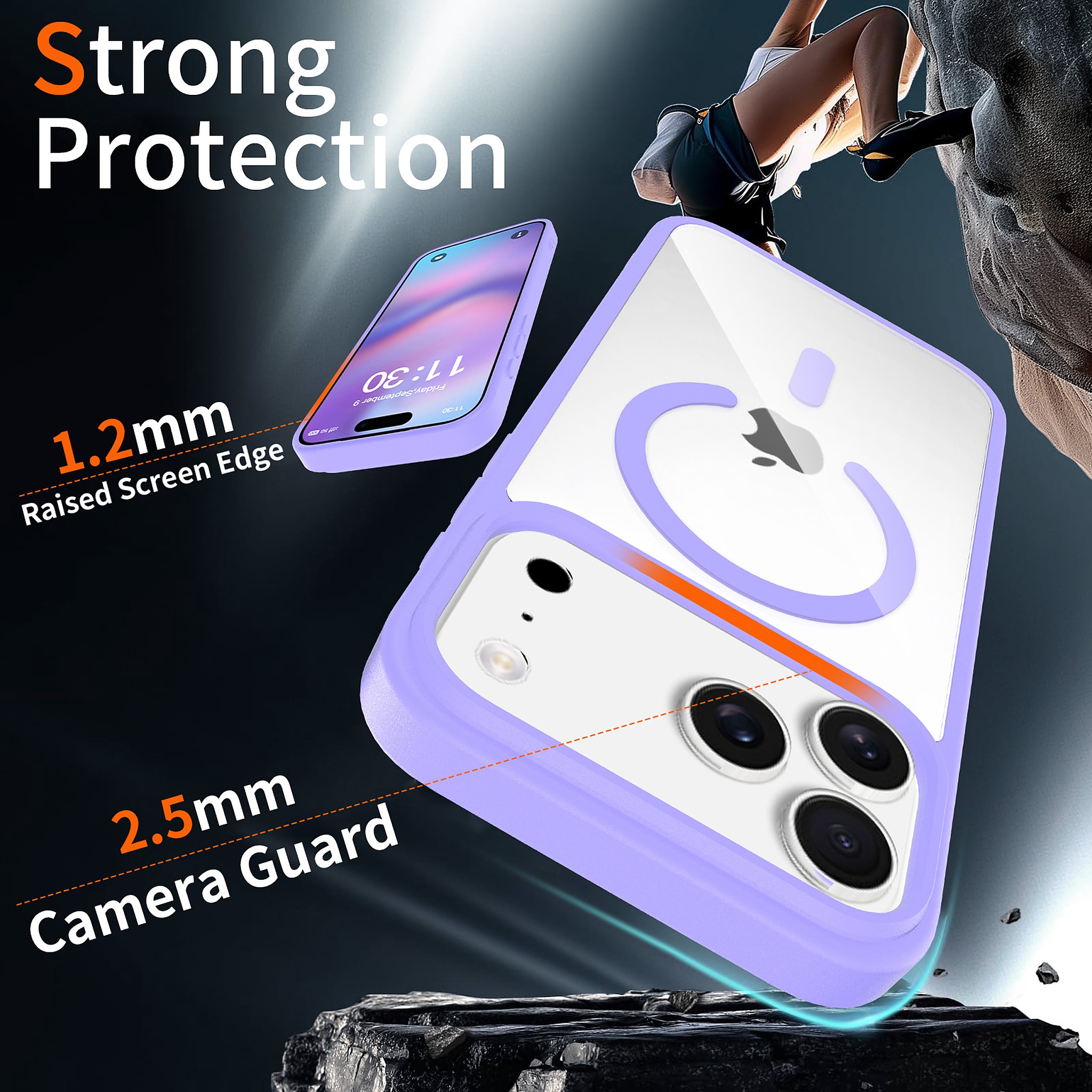 SendaFit Clear Two-in-One Camera-Button MagSafe Case for iPhone 17 Pro Max detail 4