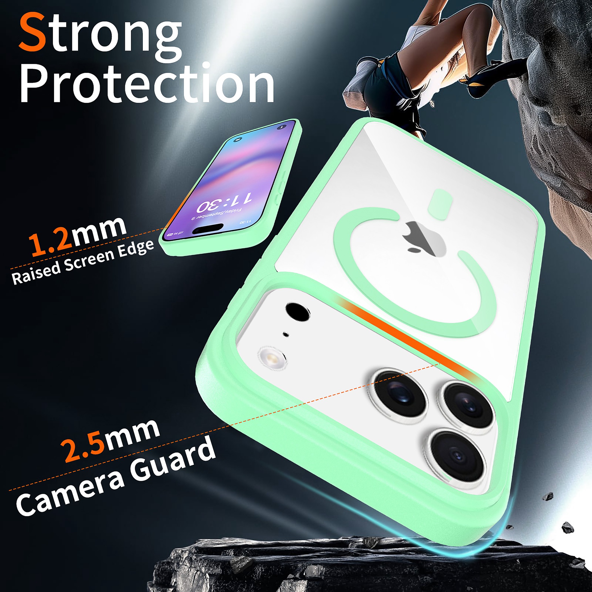 SendaFit Clear Two-in-One Camera-Button MagSafe Case for iPhone 17 Pro Max detail 5