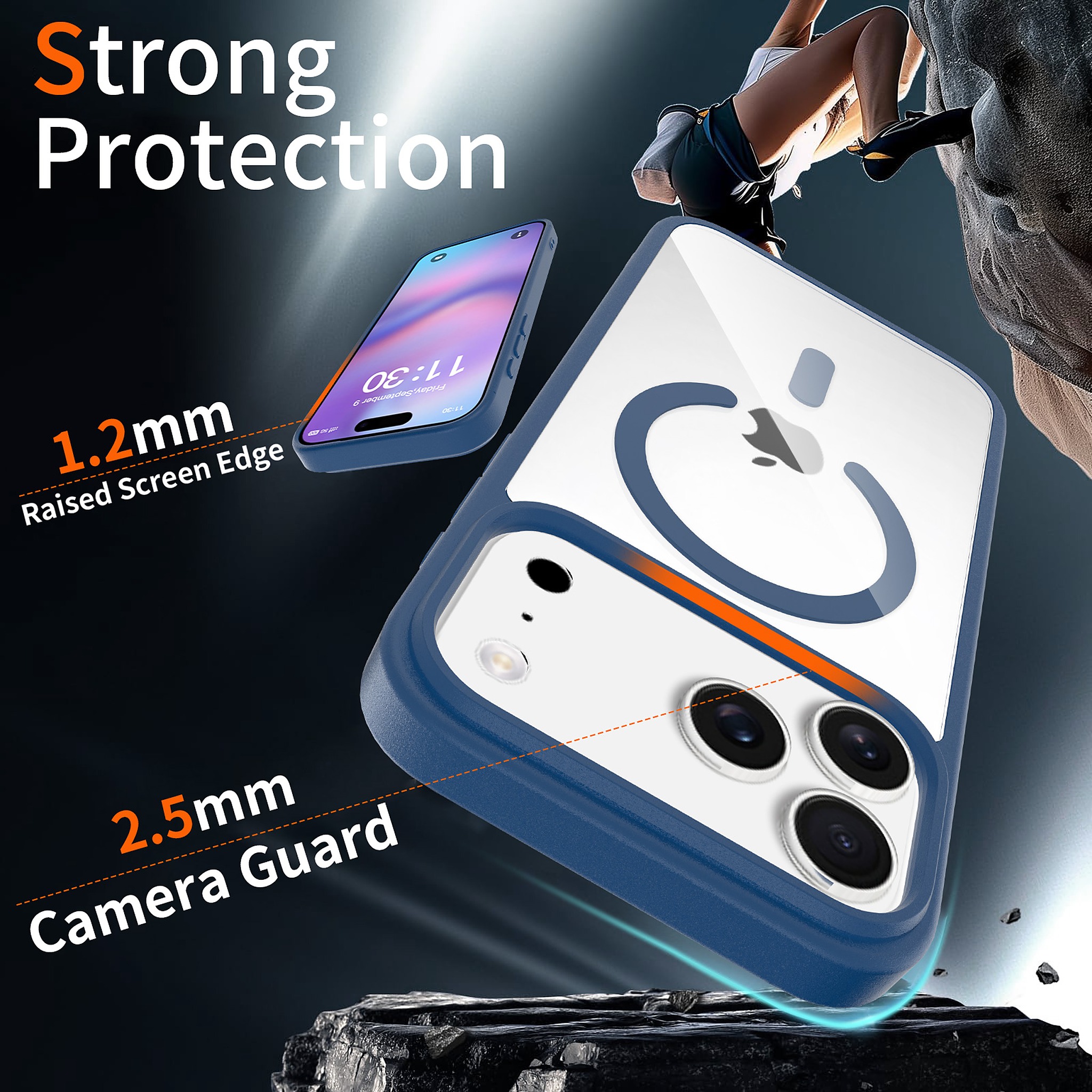 SendaFit Clear Two-in-One Camera-Button MagSafe Case for iPhone 17 Pro Max detail 6