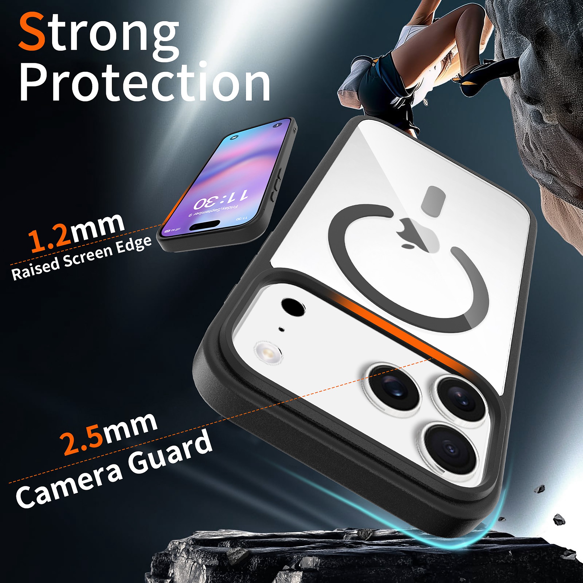 SendaFit Clear Two-in-One Camera-Button MagSafe Case for iPhone 17 Pro Max detail 7