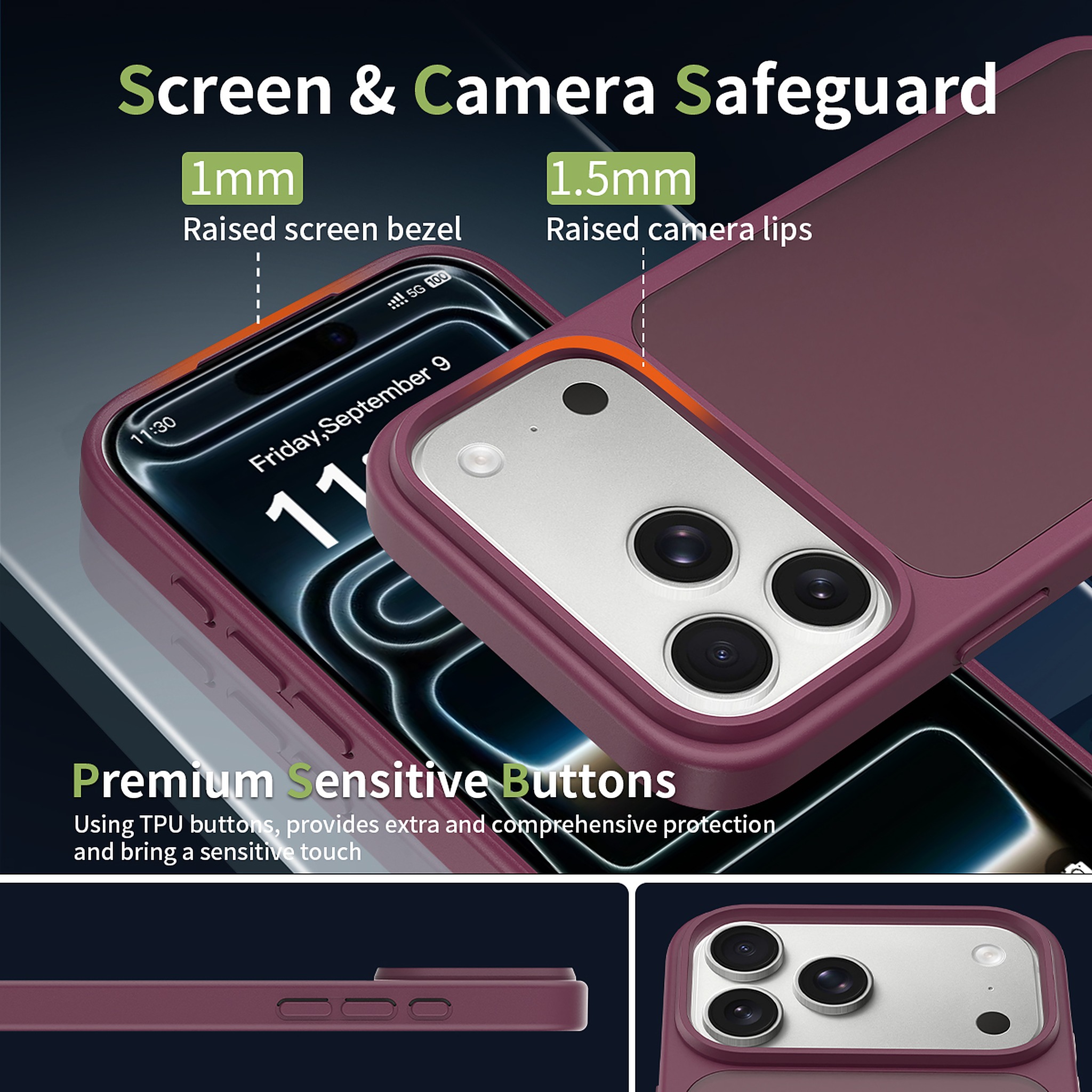 SendaFit Matte Skin-Feel Two-in-One Case for iPhone 17 Pro Max detail 26