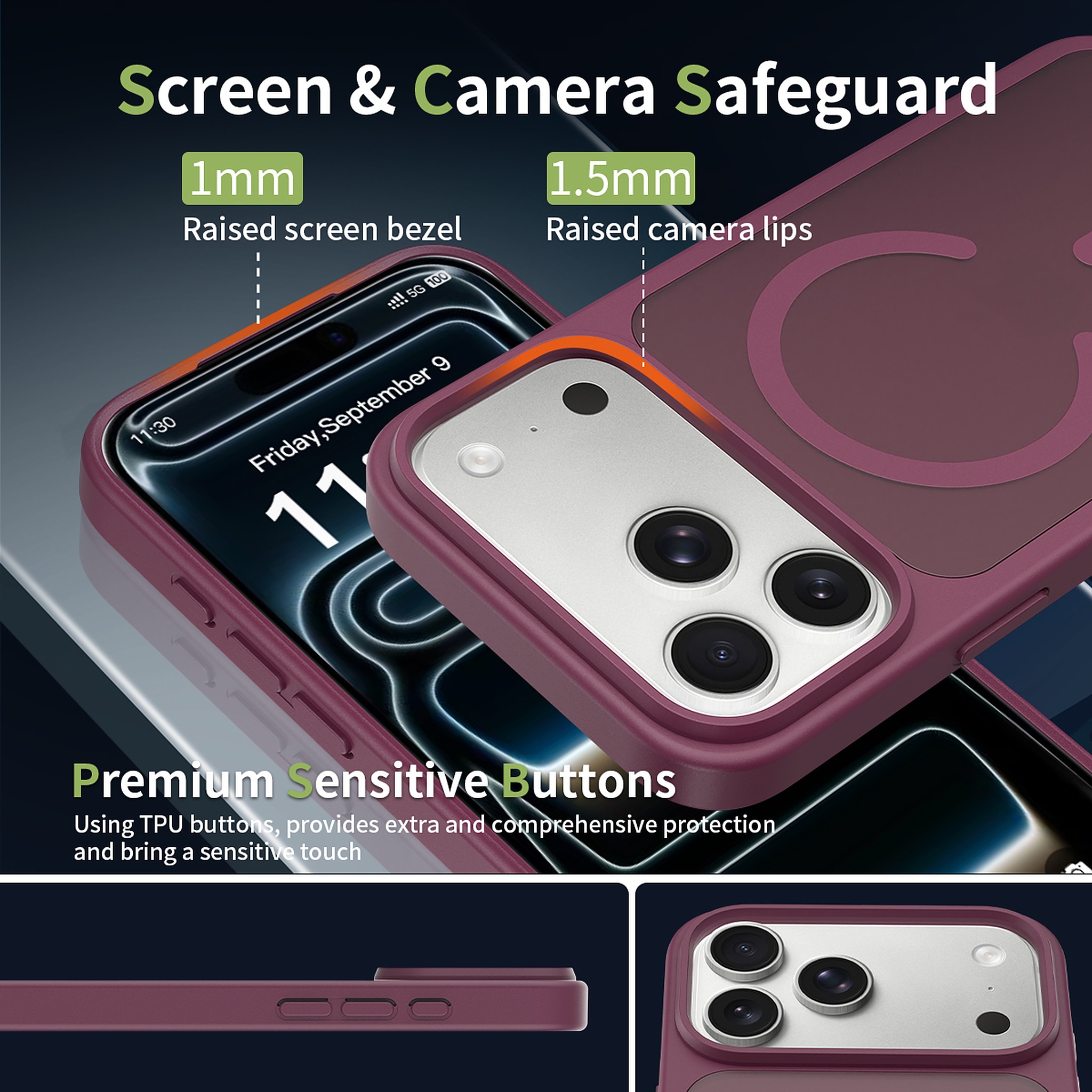 SendaFit Matte Skin-Feel Two-in-One MagSafe Case for iPhone 17 Pro Max detail 17