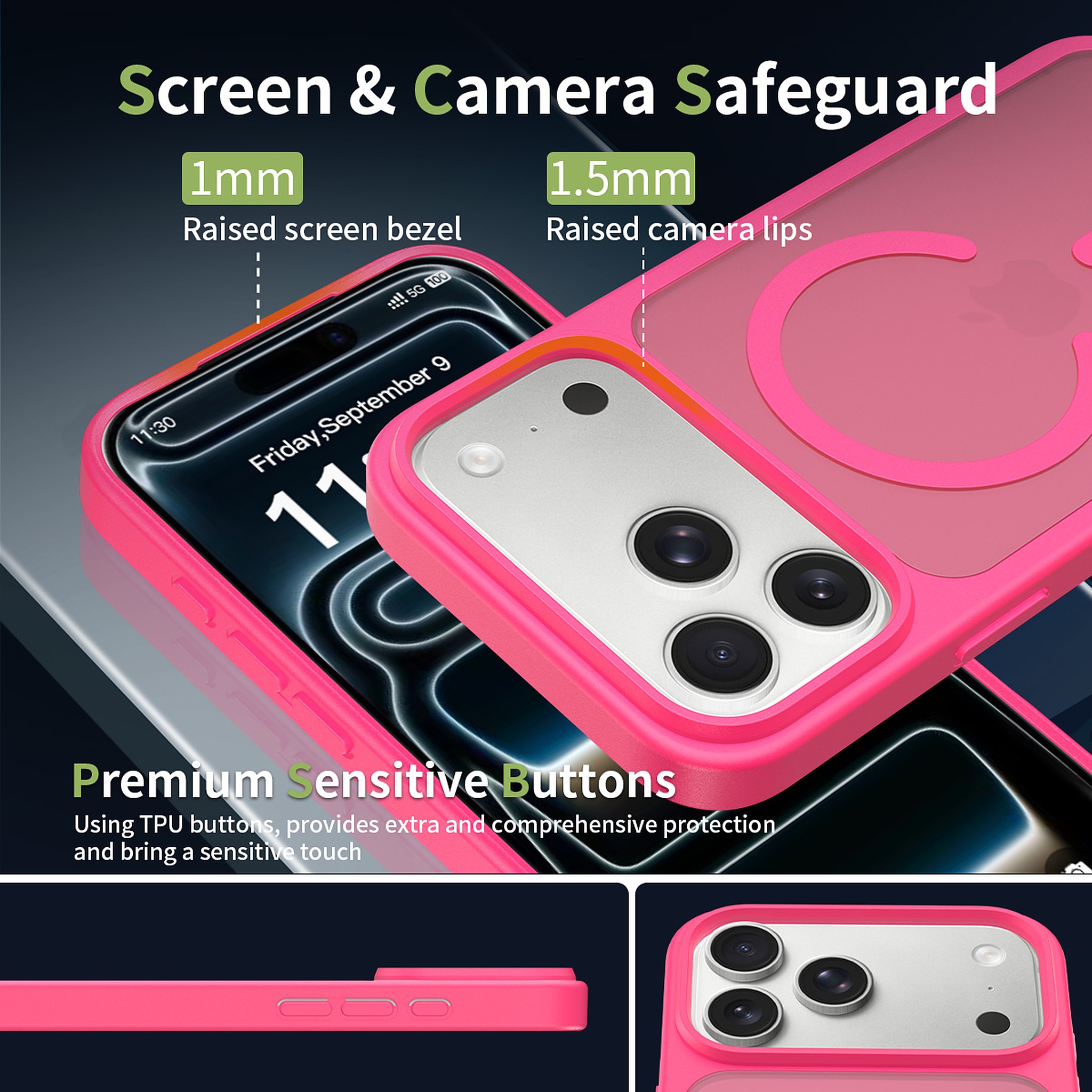 SendaFit Matte Skin-Feel Two-in-One MagSafe Case for iPhone 17 Pro Max detail 24